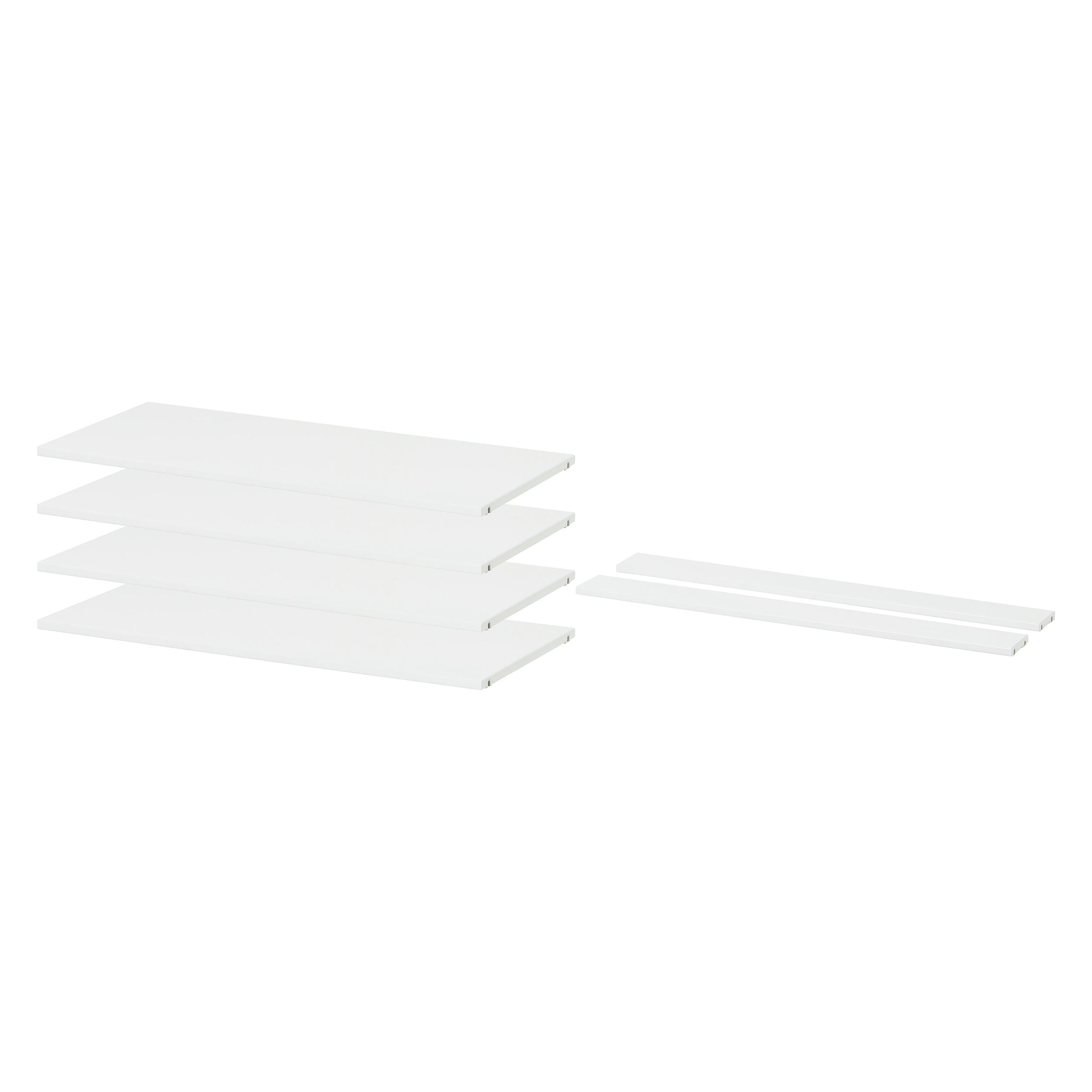 Hoppekids STOREY Set con 4 ripiani e 2 supporti, Bianco