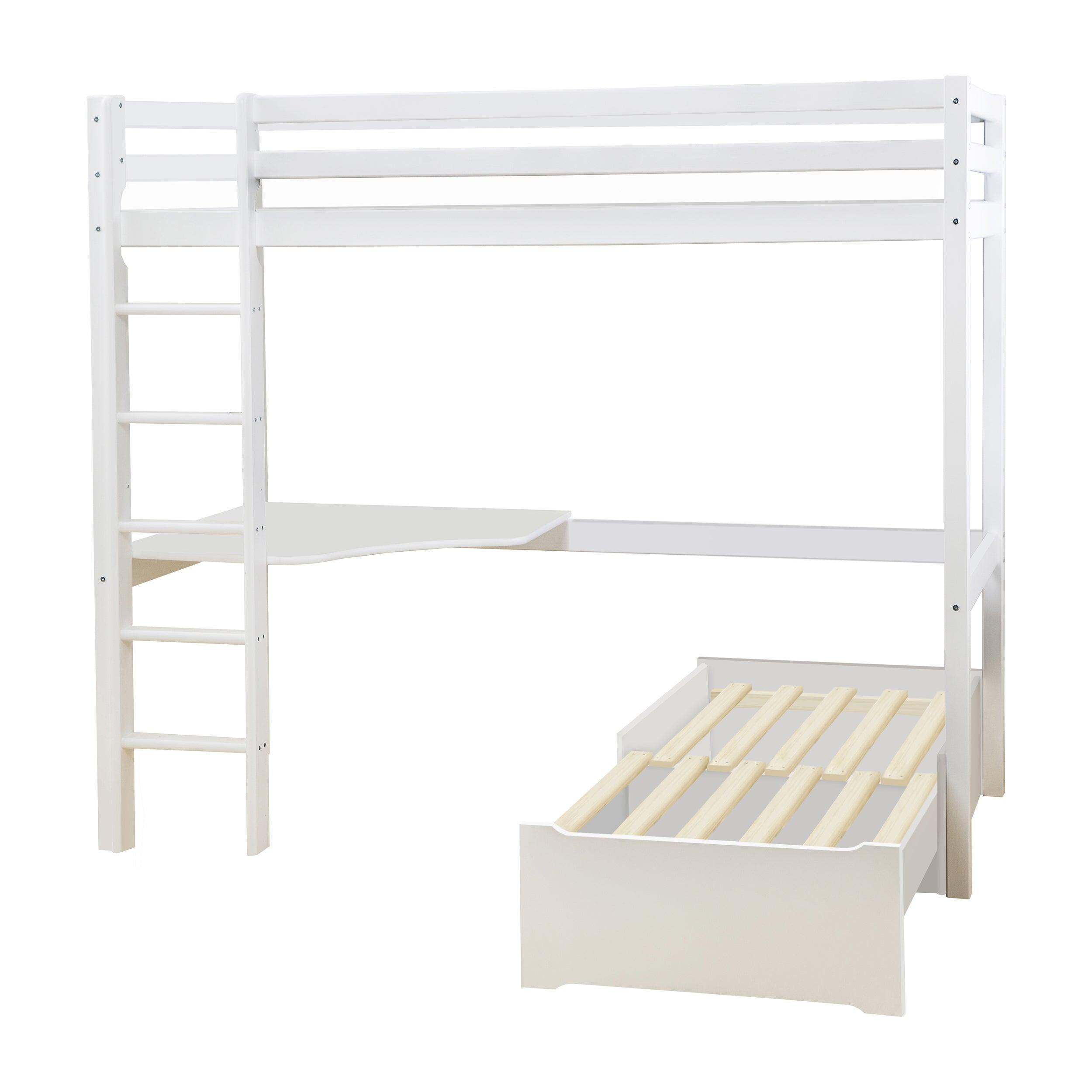 Hoppekids ECO Dream MEGA-seng med lounge-modul og bordplate