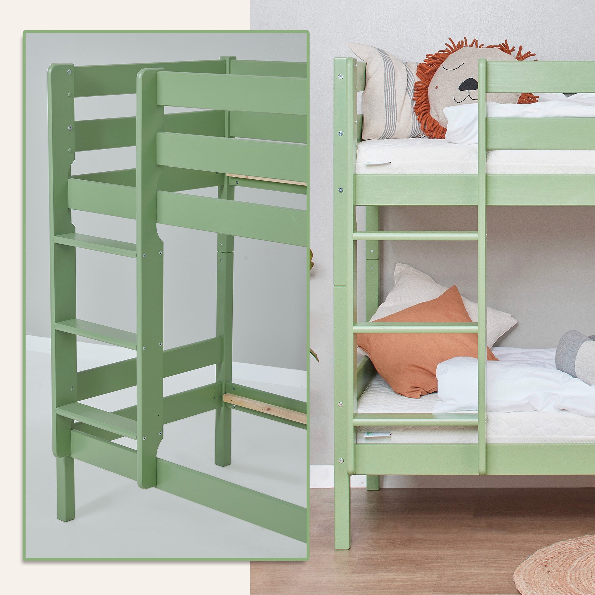 Hoppekids ECO Comfort Letto a castello con 2 materassi 70x160 / 90x200 