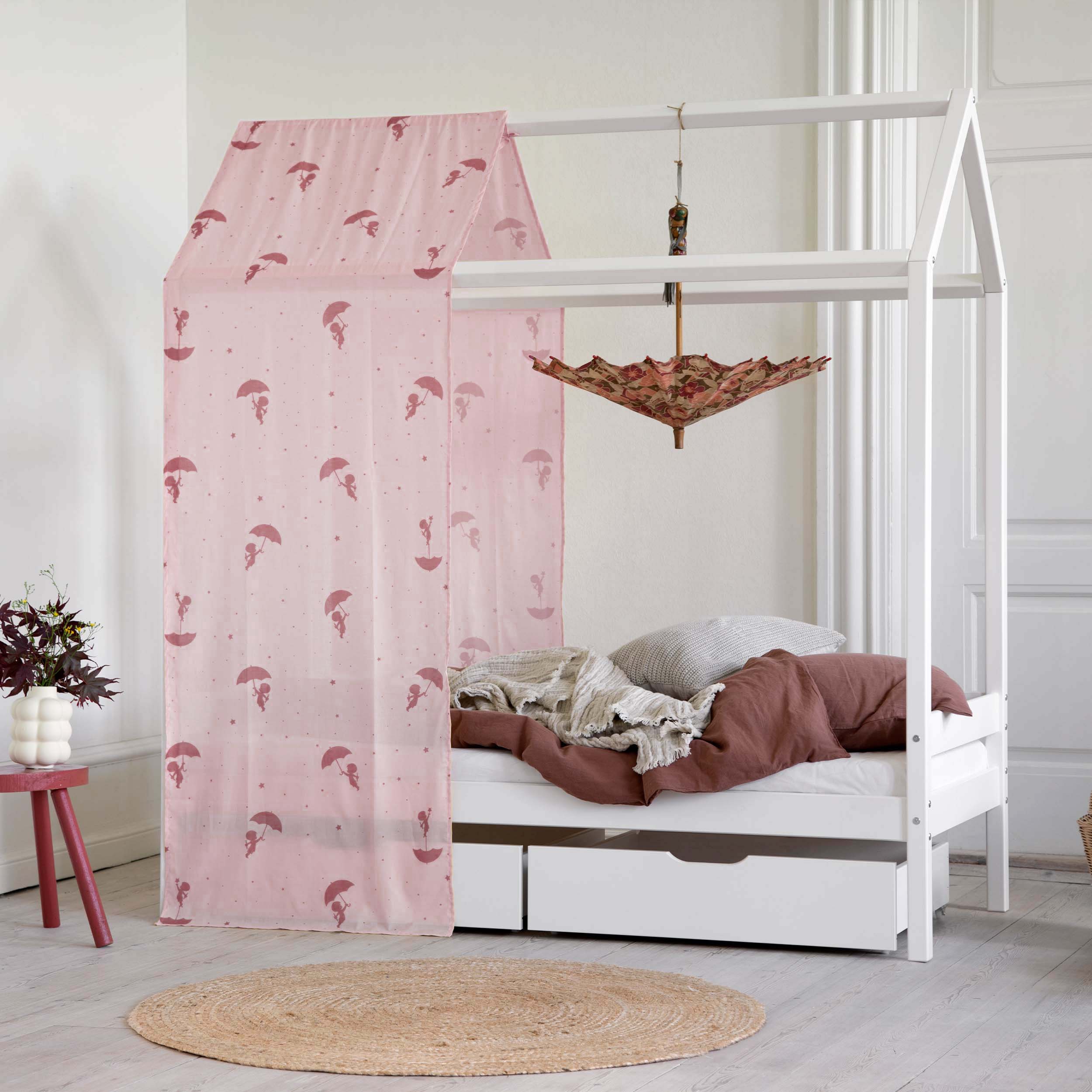 Hoppekids Ole Lukoie Bed Canopy for House Bed, Red