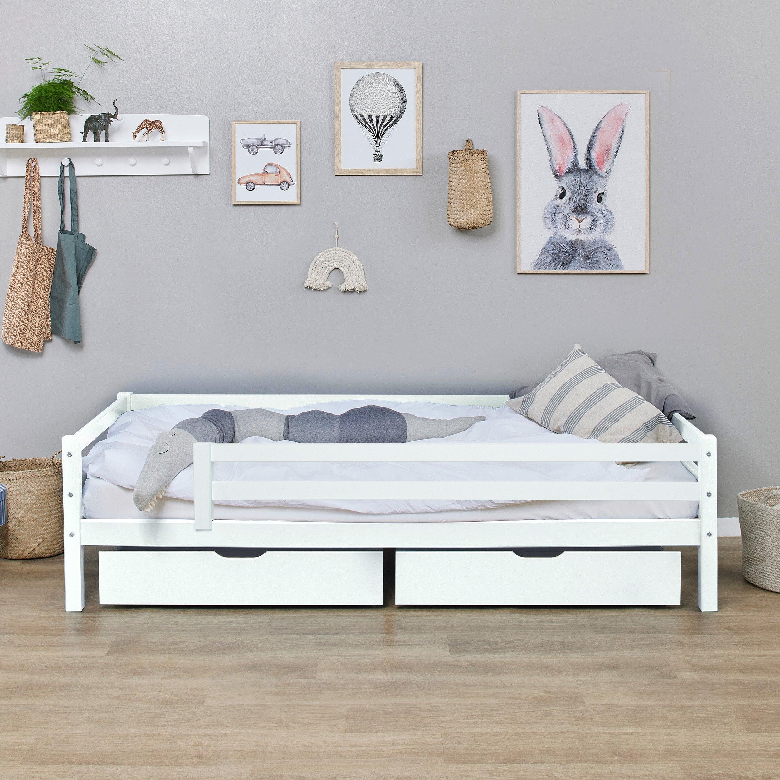 Hoppekids DELUXE 90x190 cm cama extensible, Blanco