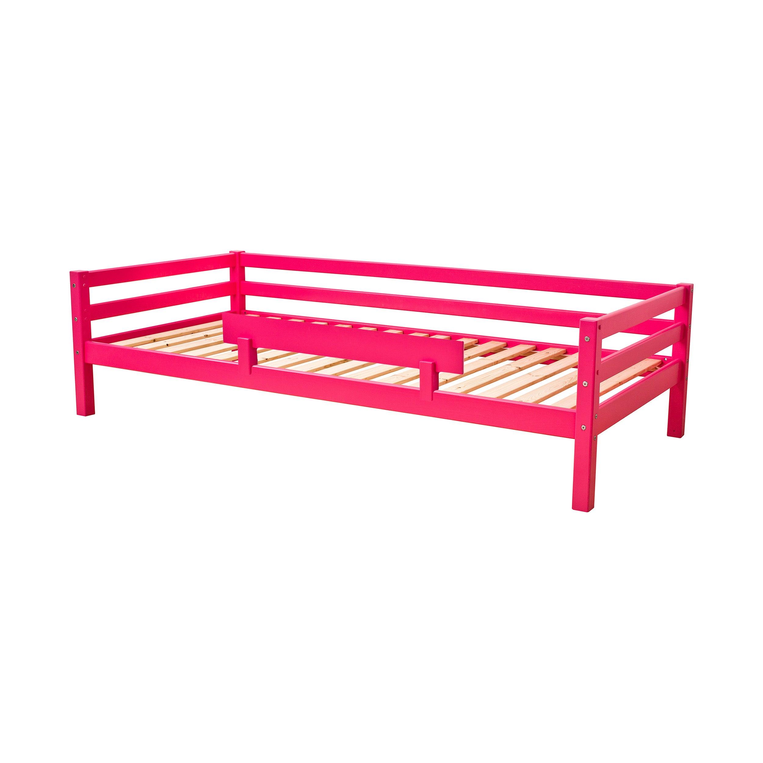 Outlet: ECO Dream Bett 90x200 cm mit Rausfallschutz, Pink 