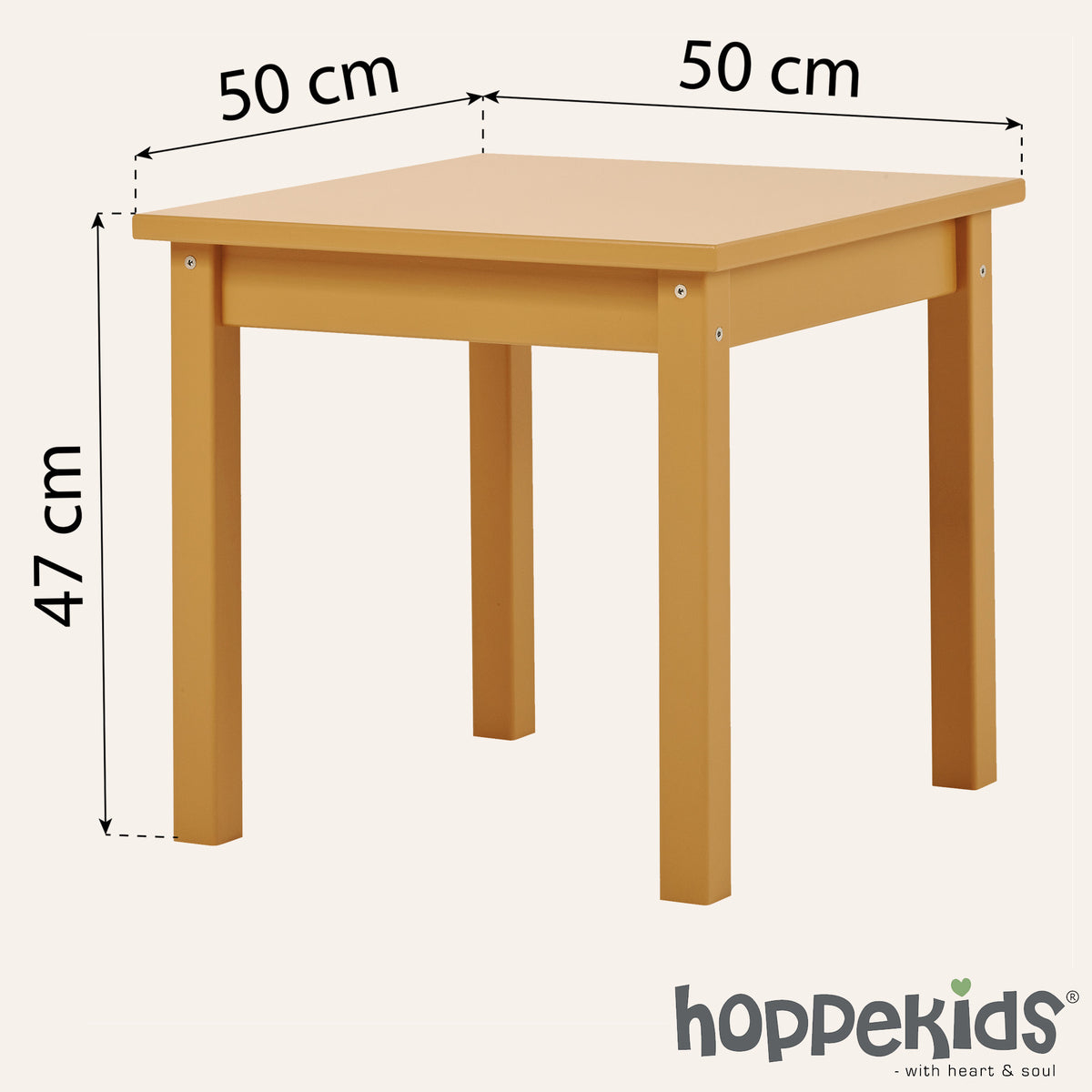 Children's furniture set: MADS table and chair in Autumn Yellow