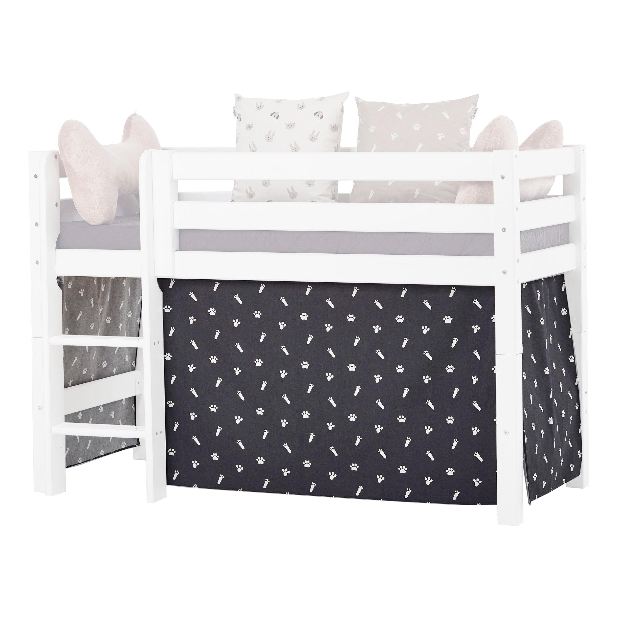 Hoppekids Huisdieren Bedgordijn in Granite Grey