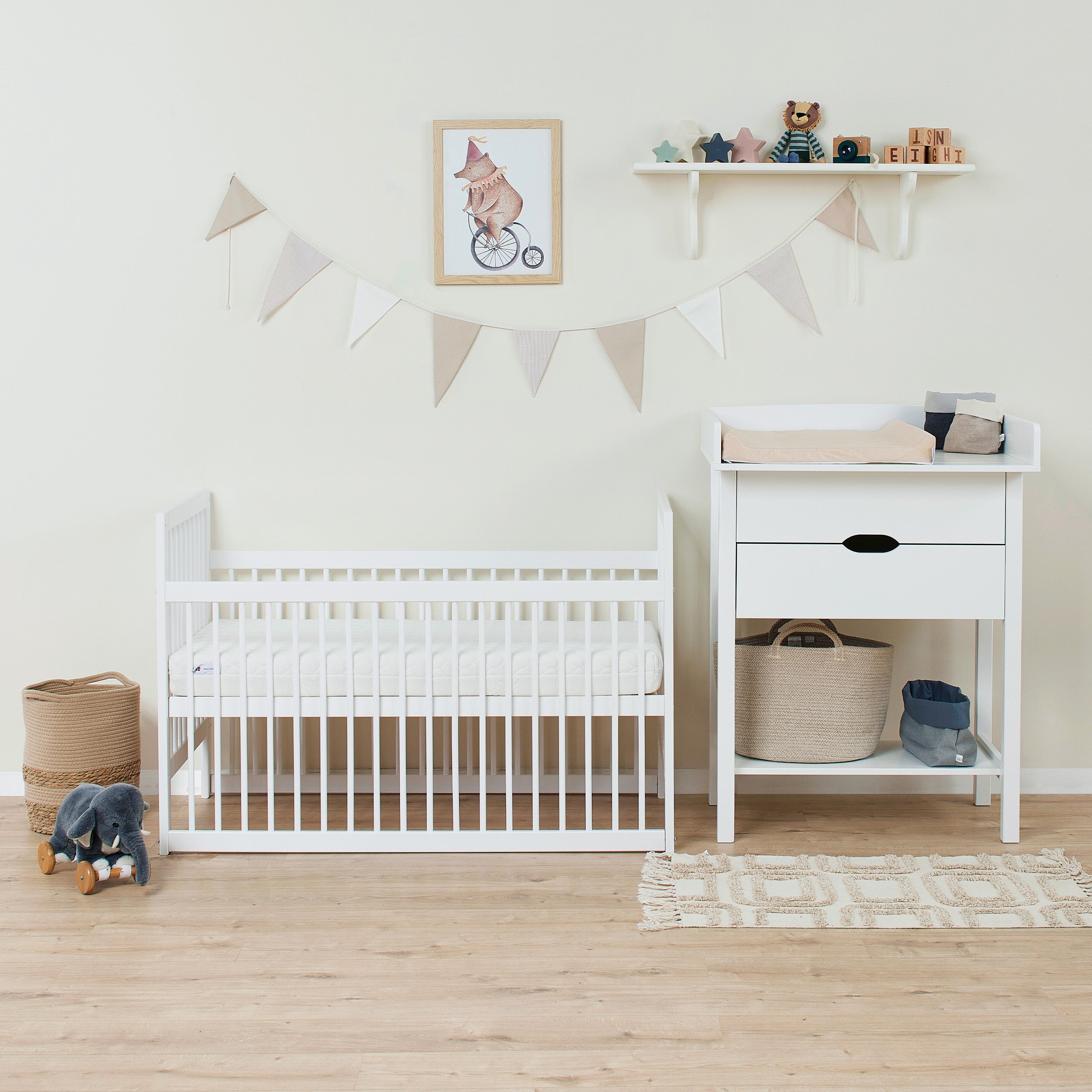 Hoppekids ANTON Lettino per bambini 60x120 Bianco