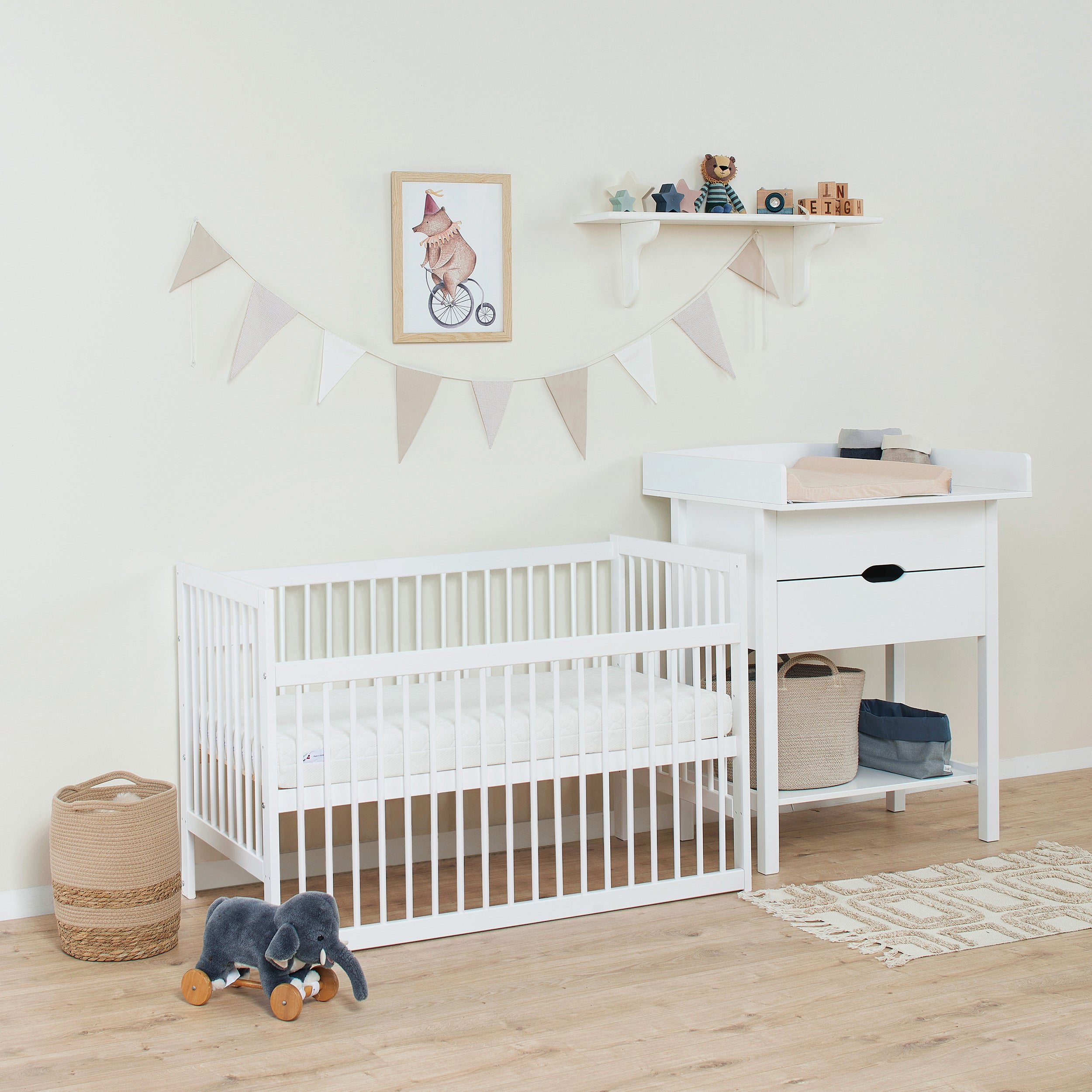Hoppekids ANTON Lettino per bambini 60x120 Bianco