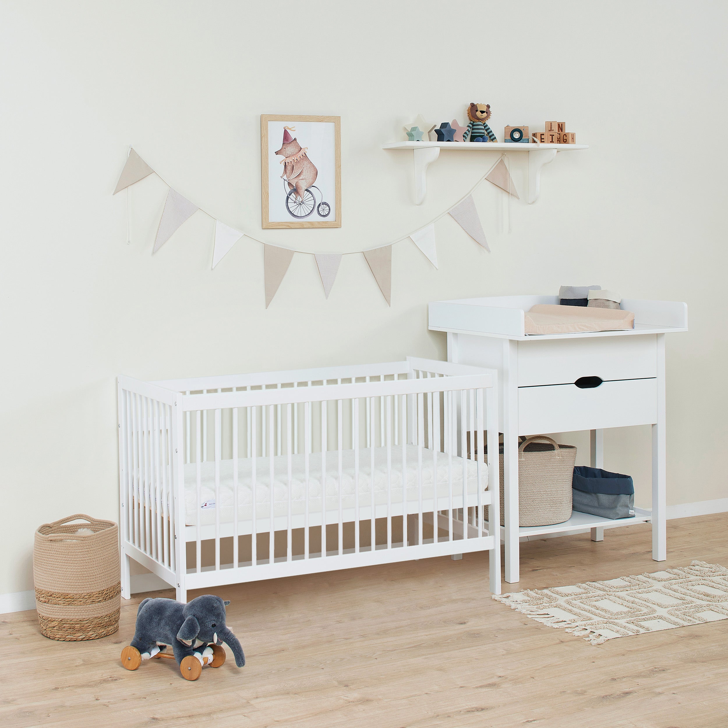 Hoppekids ANTON Lettino per bambini 60x120 Bianco