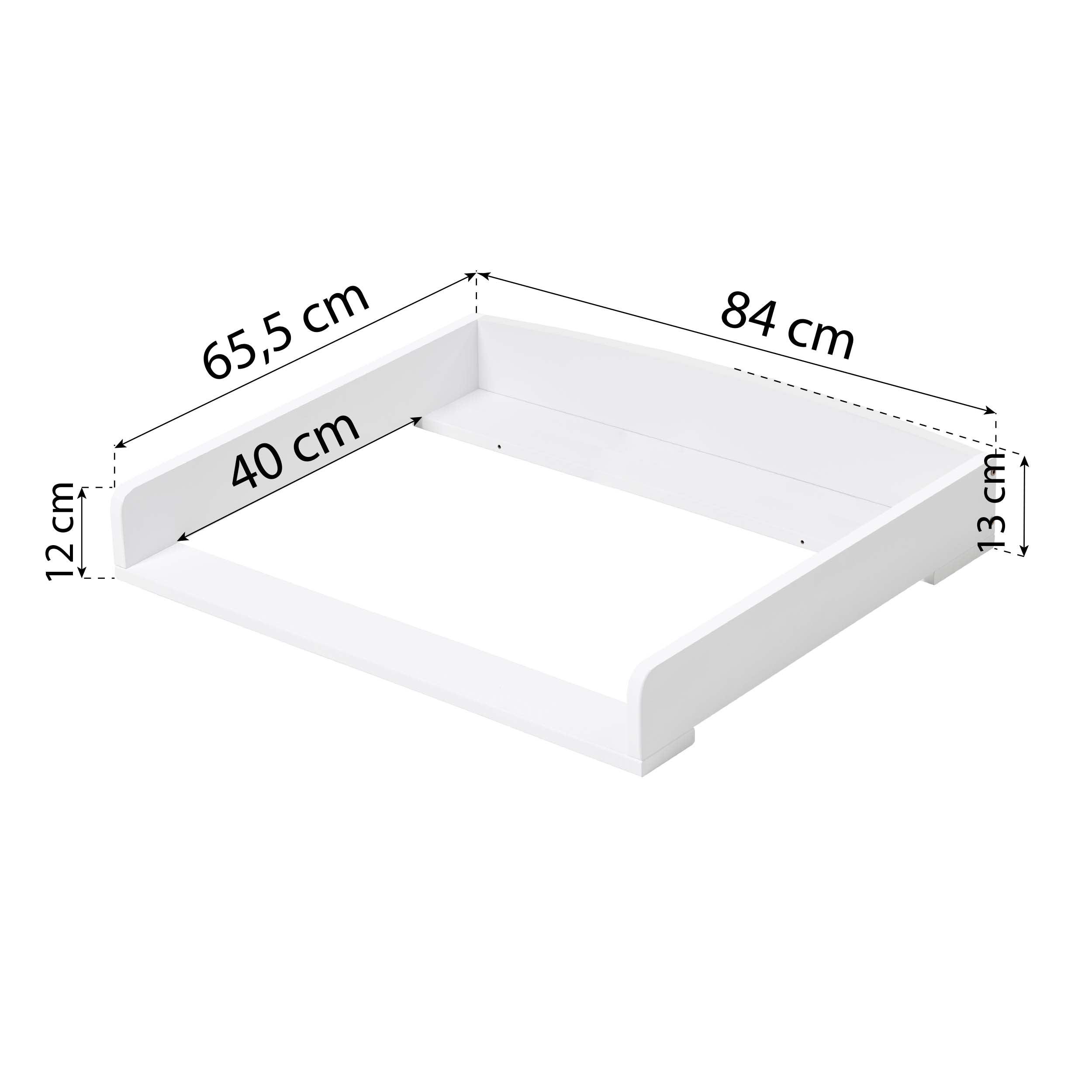 Hoppekids CHRISTIAN Verschoonblad voor commode, wit