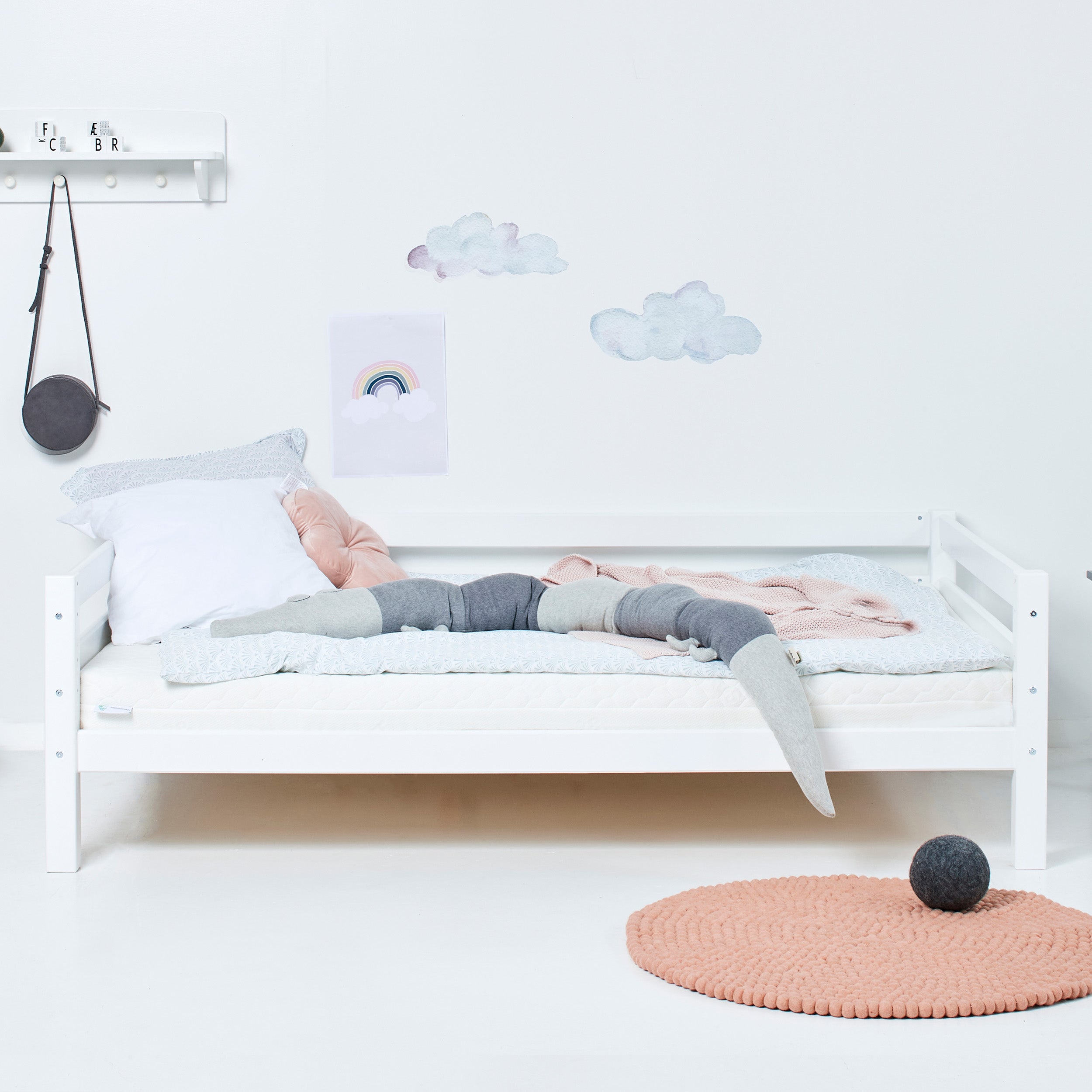 Hoppekids ECO Luxury durchgehendes Bettgitter für 70x160cm Betten, Weiß