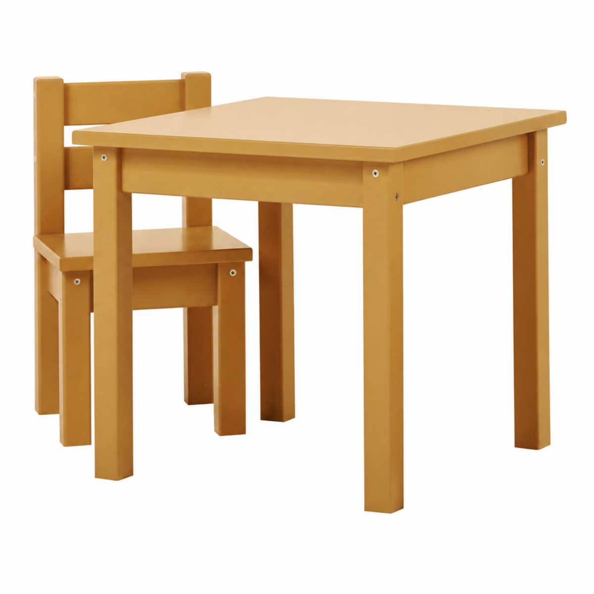 Children's furniture set: MADS table and chair in Autumn Yellow