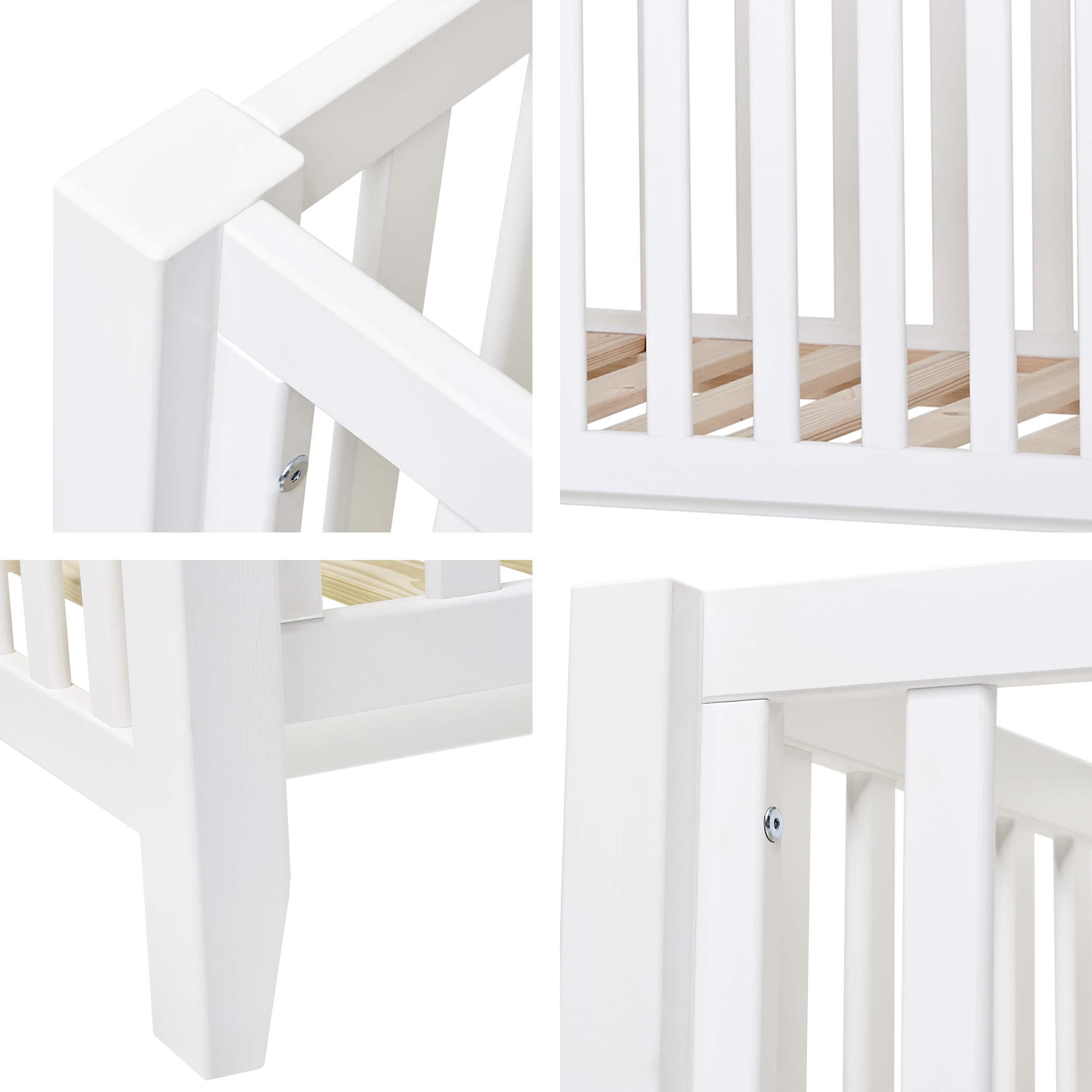 Hoppekids ANTON Lettino per bambini 60x120 Bianco