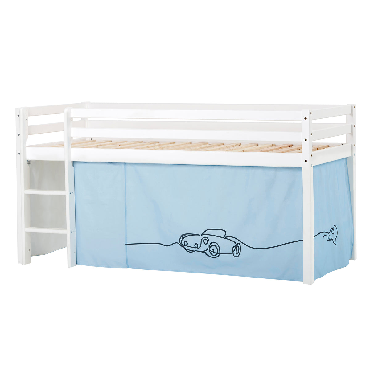 Bettpaket: ECO Dream Halbhochbett + Cars Vorhang