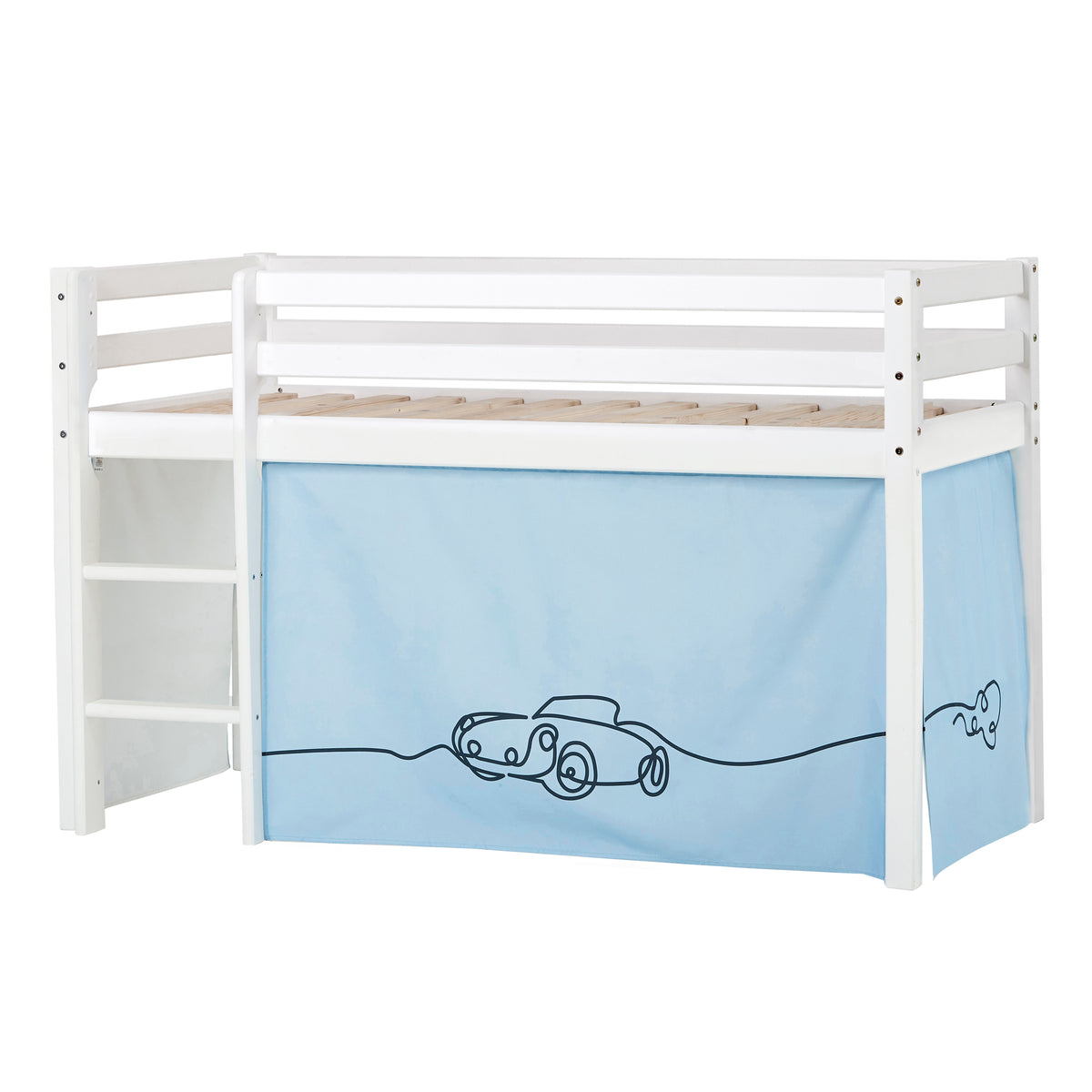 Bettpaket: ECO Dream Halbhochbett + Cars Vorhang