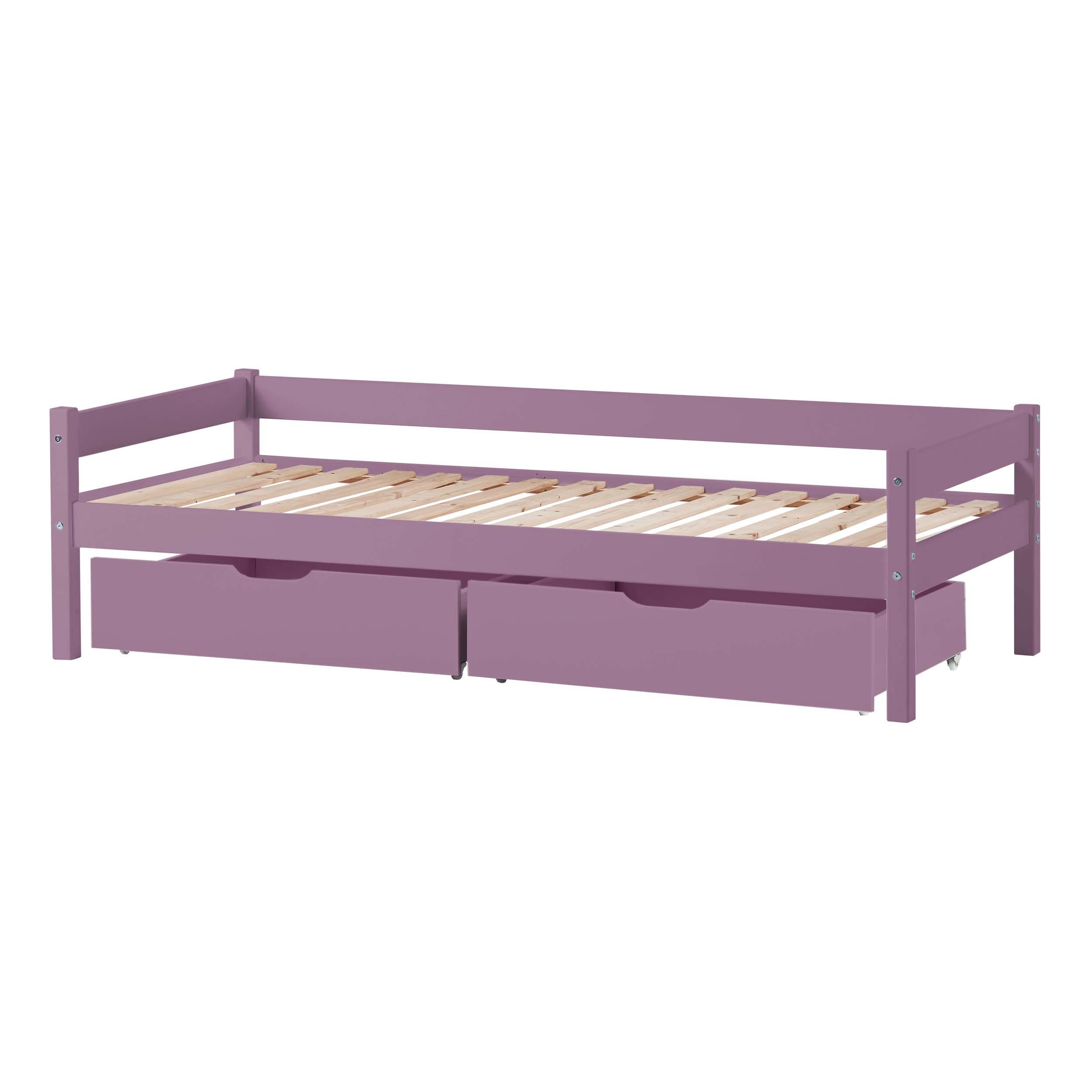 Paquete de cama: Cama juvenil 70x160 cm con cajones, Lavanda