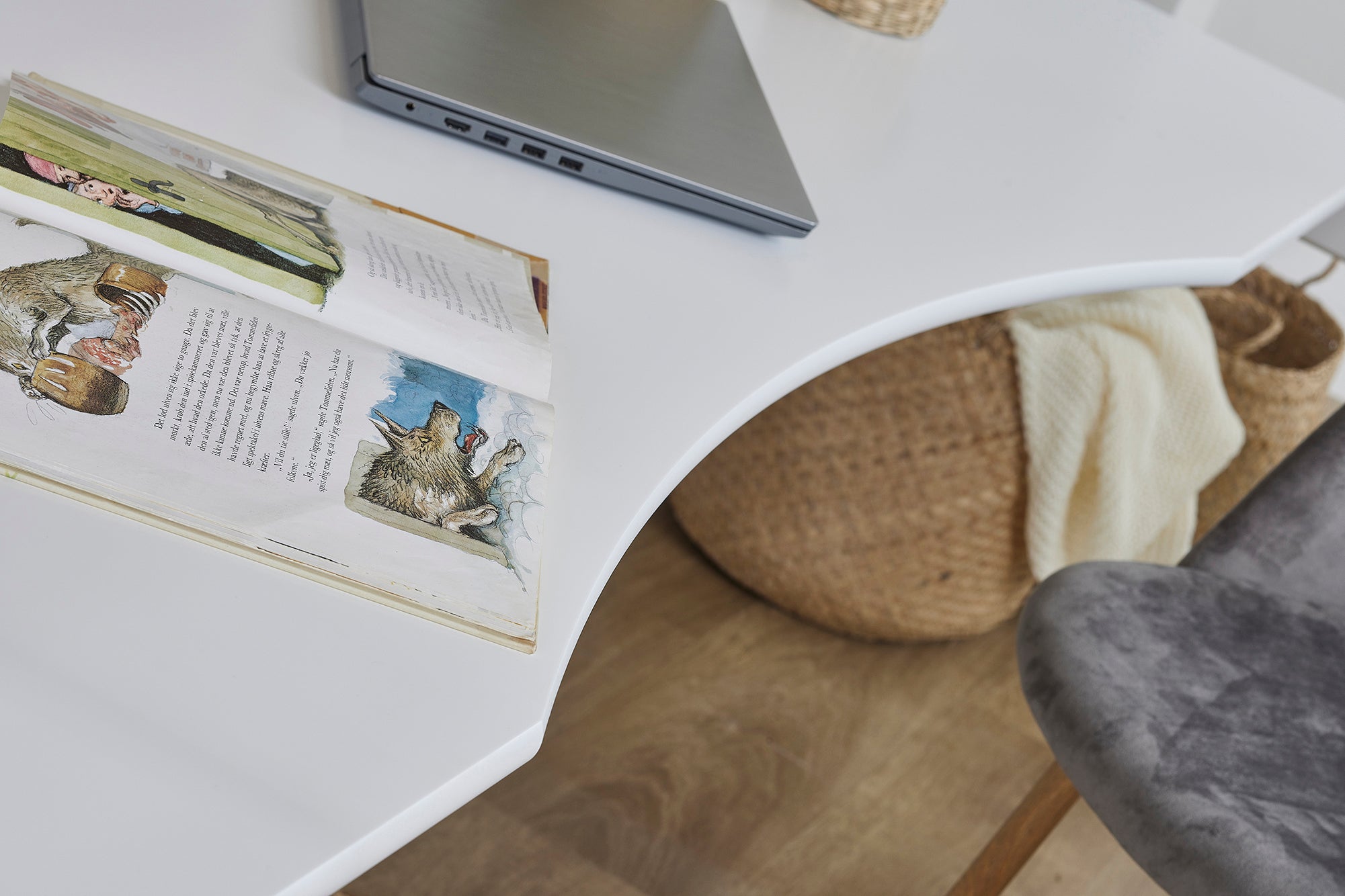 Hoppekids lange Tischplatte für ECO Luxury und ECO Dream Hochbett 90x200 cm, Weiß
