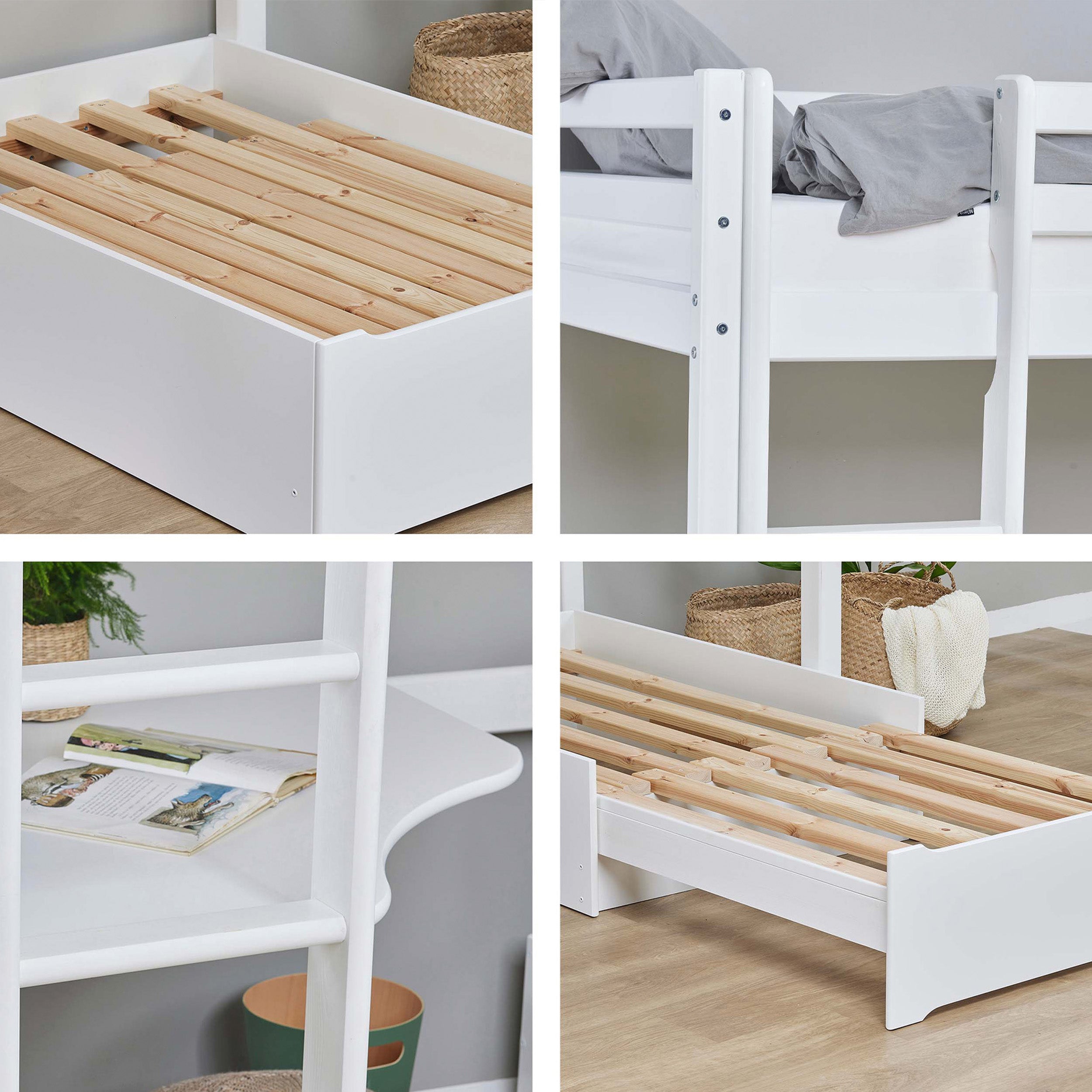 Hoppekids ECO Dream MEGA-seng med lounge-modul og bordplade