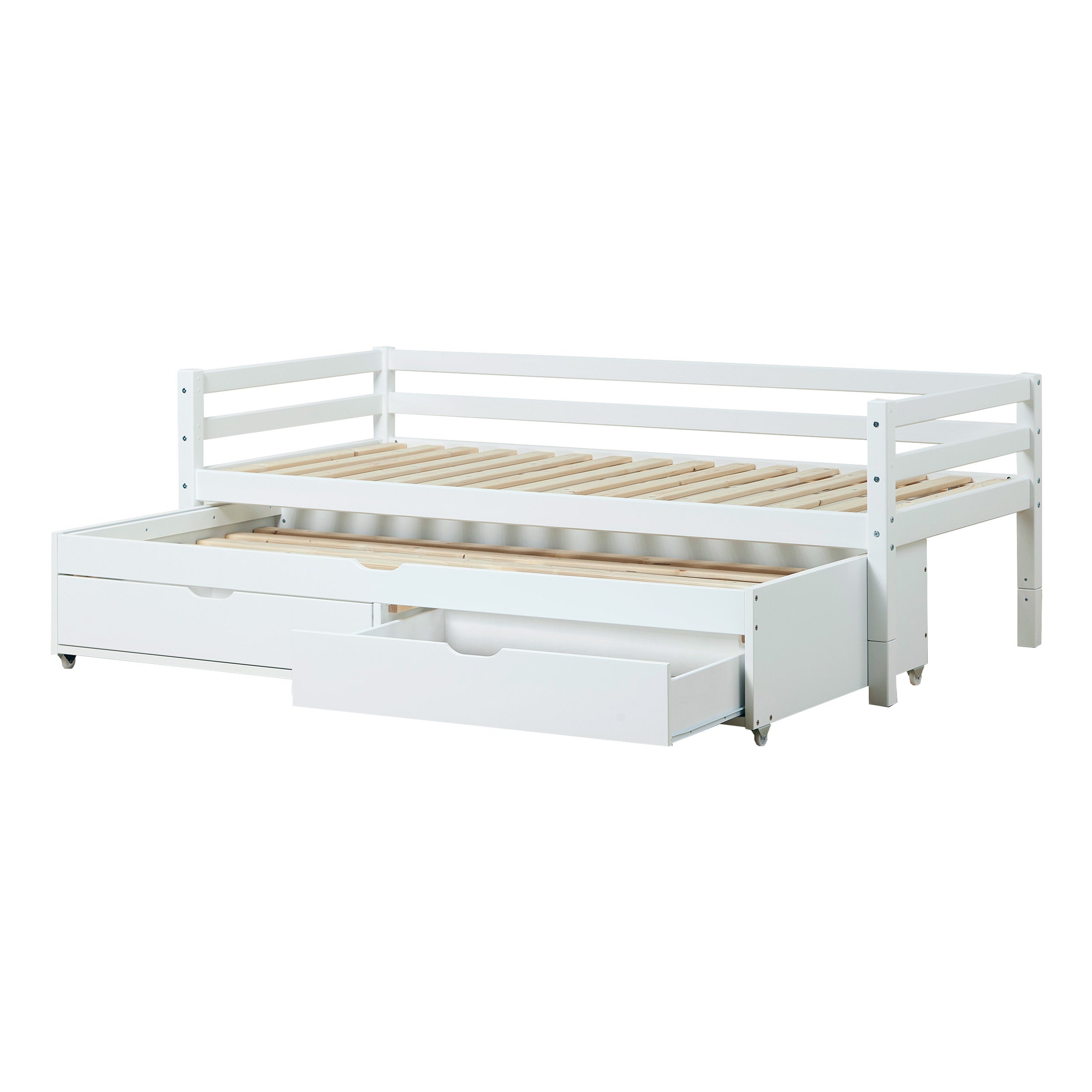 Hoppekids ECO Dream Letto singolo 90x200 con letto estraibile e cassetti 