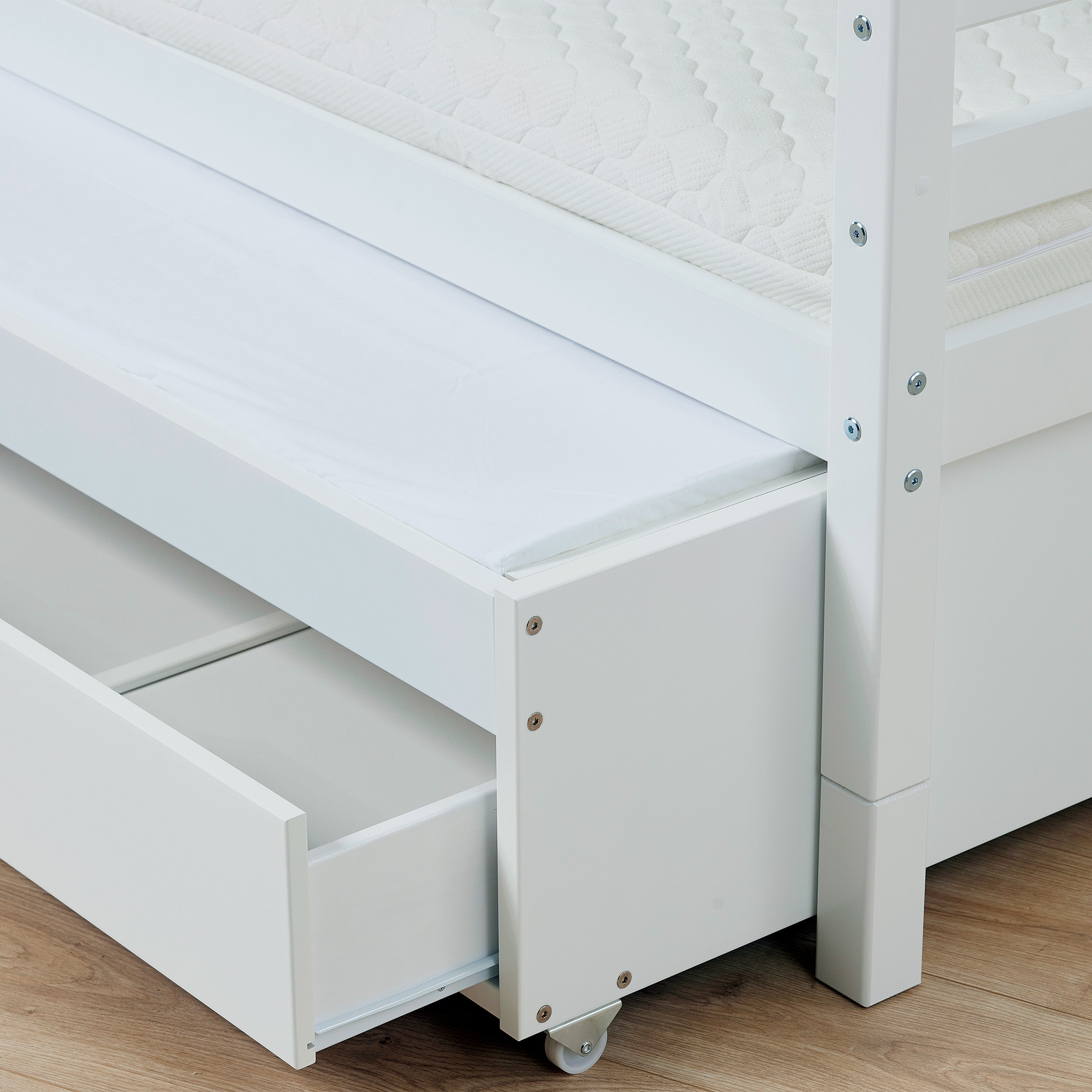 Hoppekids ECO Dream Letto singolo 90x200 con letto estraibile e cassetti 