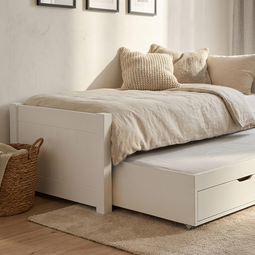 Pack de cama: NOAH DELUXE cama extraíble + 2x Colchón de espuma con funda