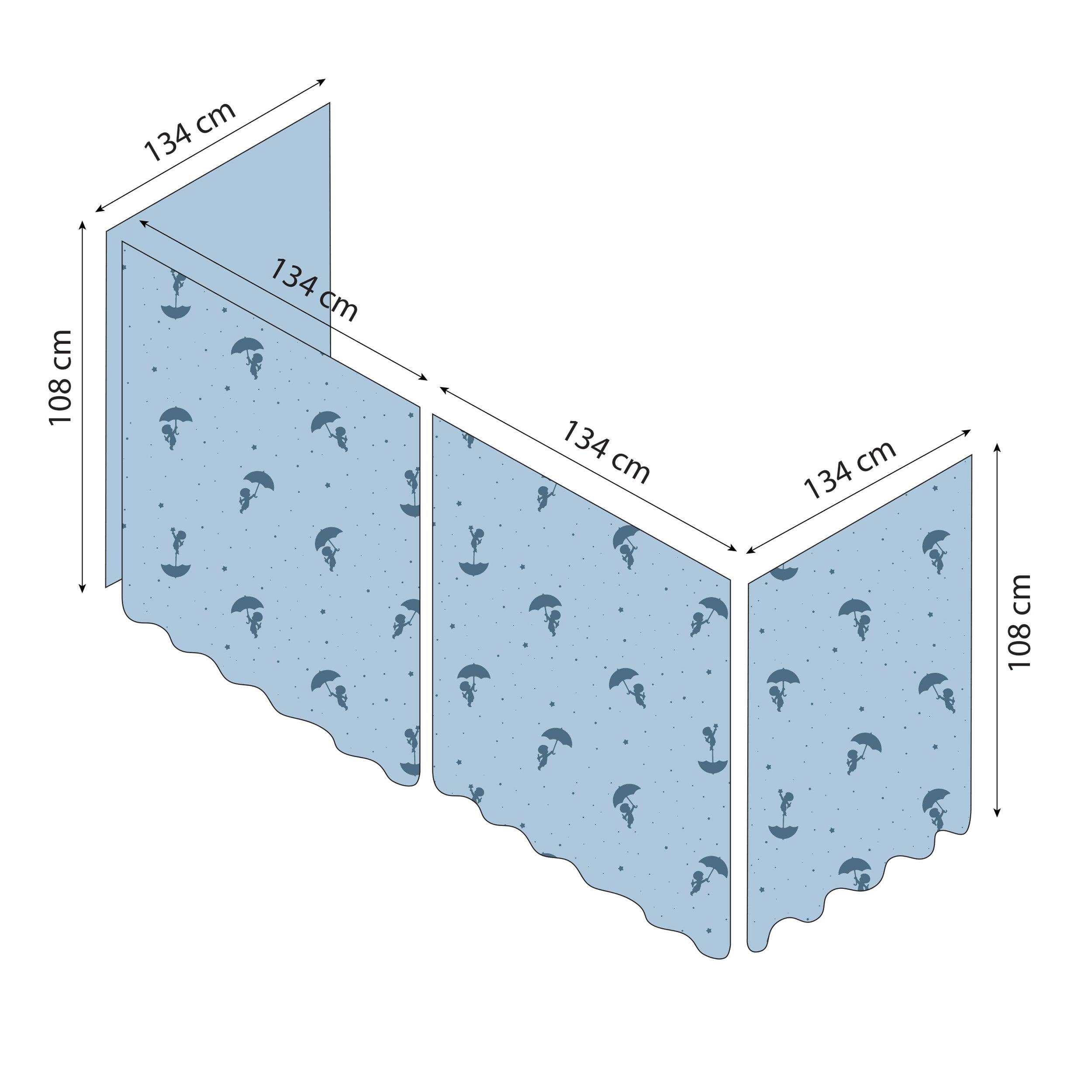 Tenda per il letto Hoppekids Ole Lukoie, Blu