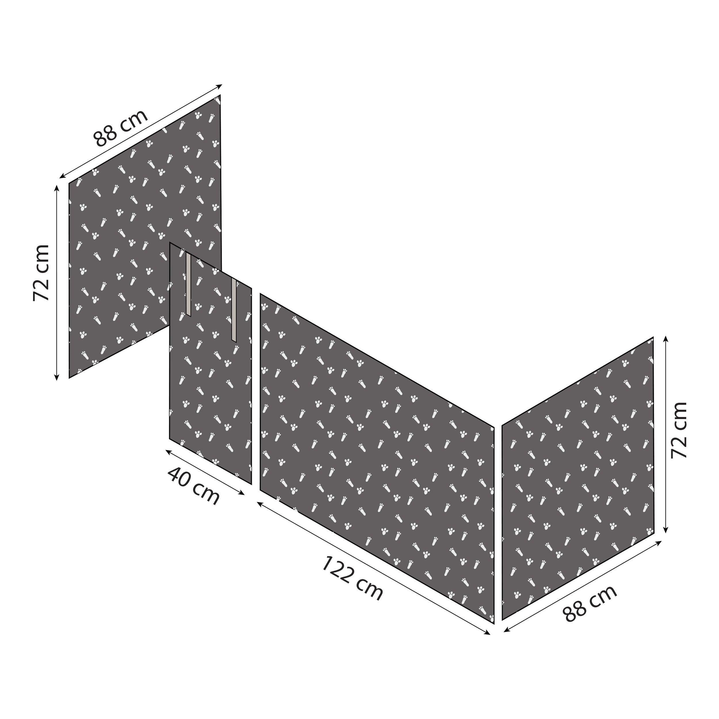 Hoppekids Huisdieren Bedgordijn in Granite Grey