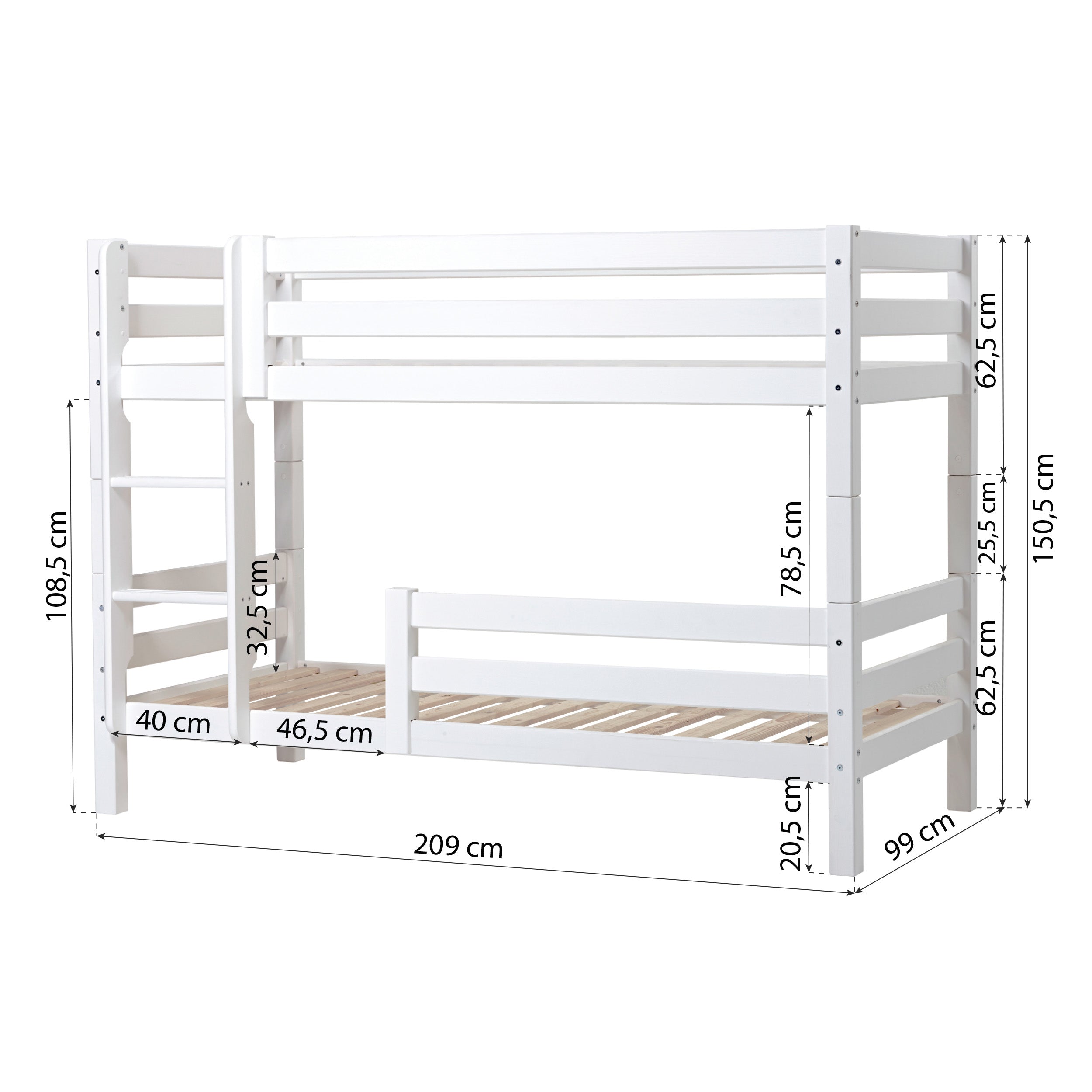 Hoppekids ECO Luxury Bunk Bed (extra bed rail)