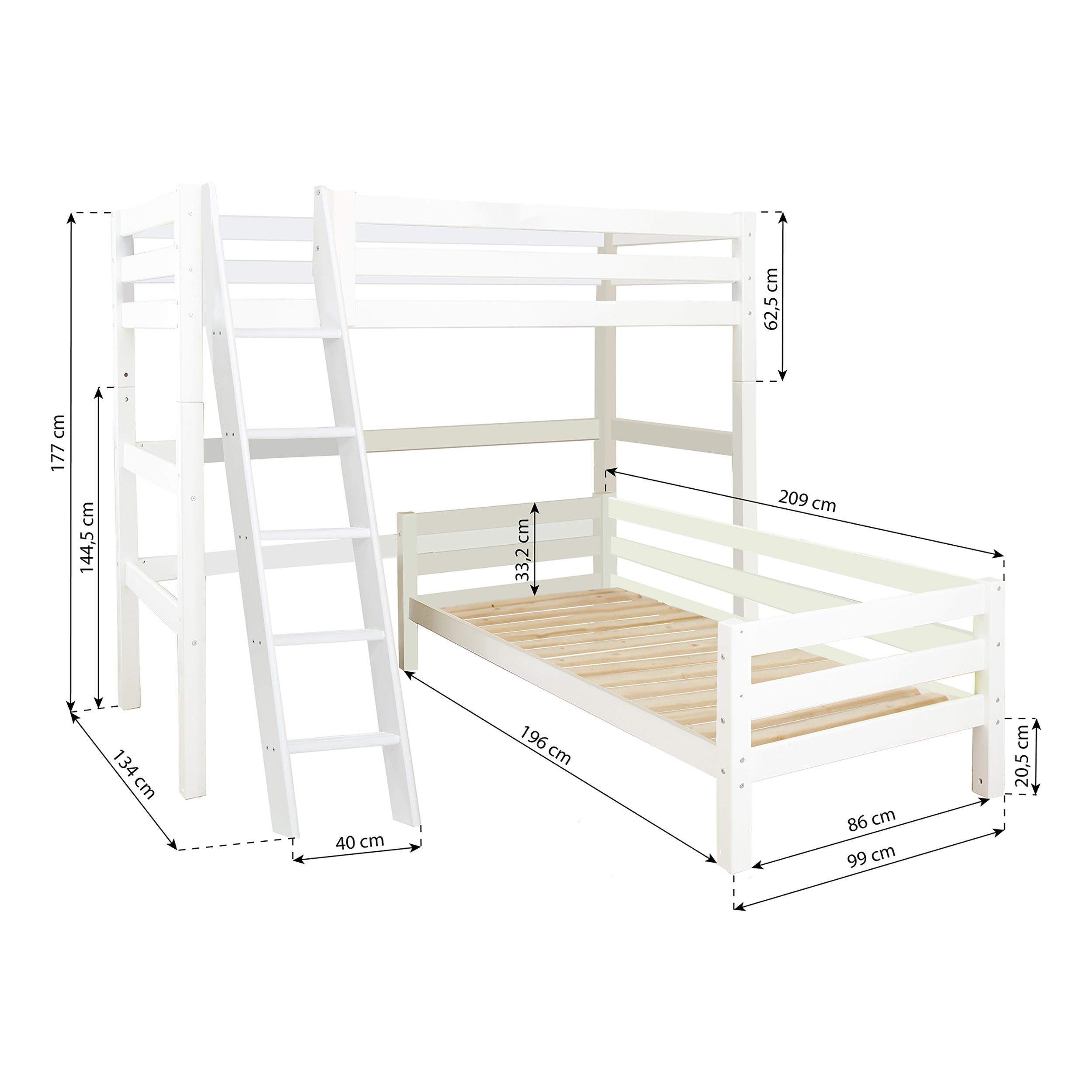 Hoppekids ECO Luxury Bunk Bed Angle Combo