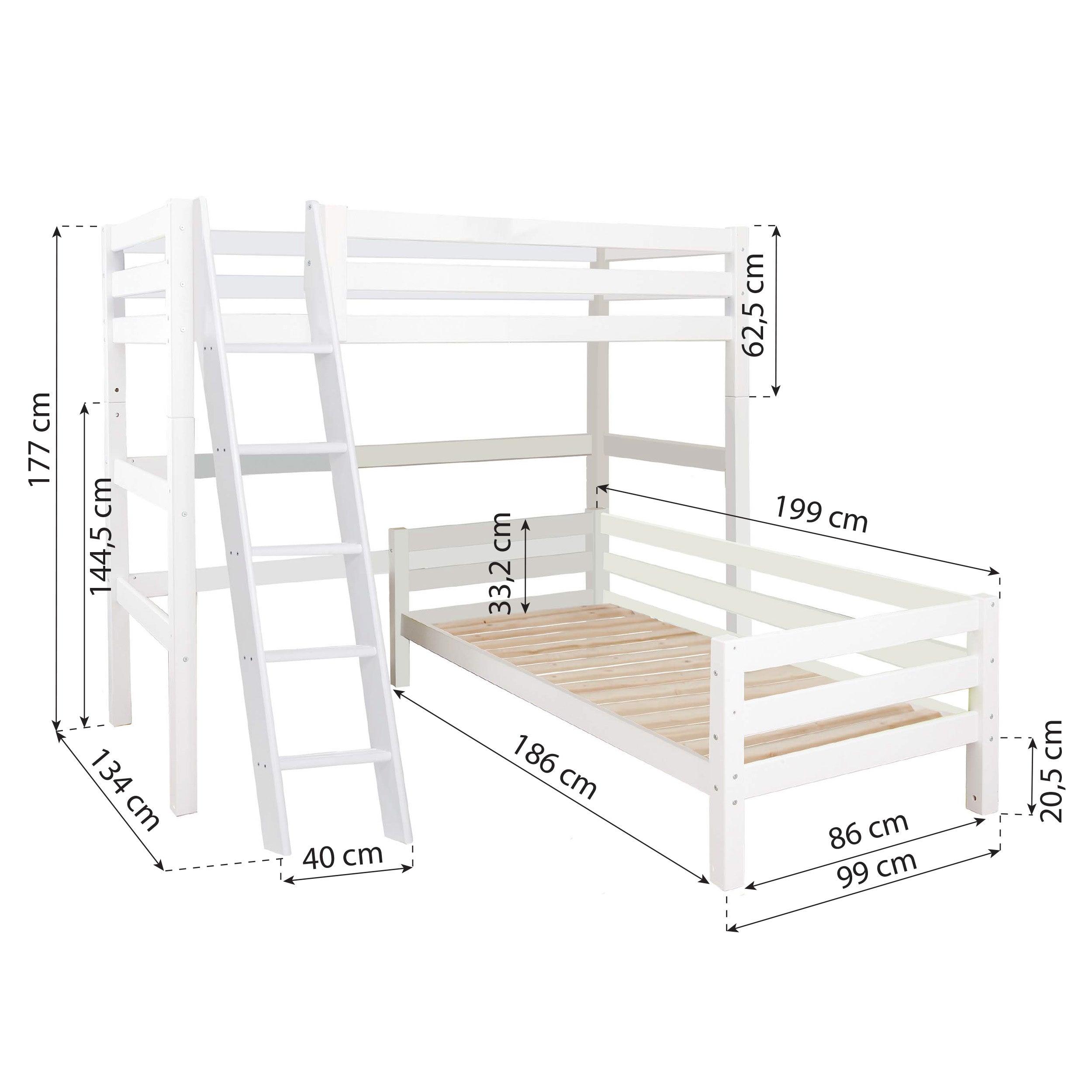 Hoppekids ECO Luxury Bunk Bed Angle Combo