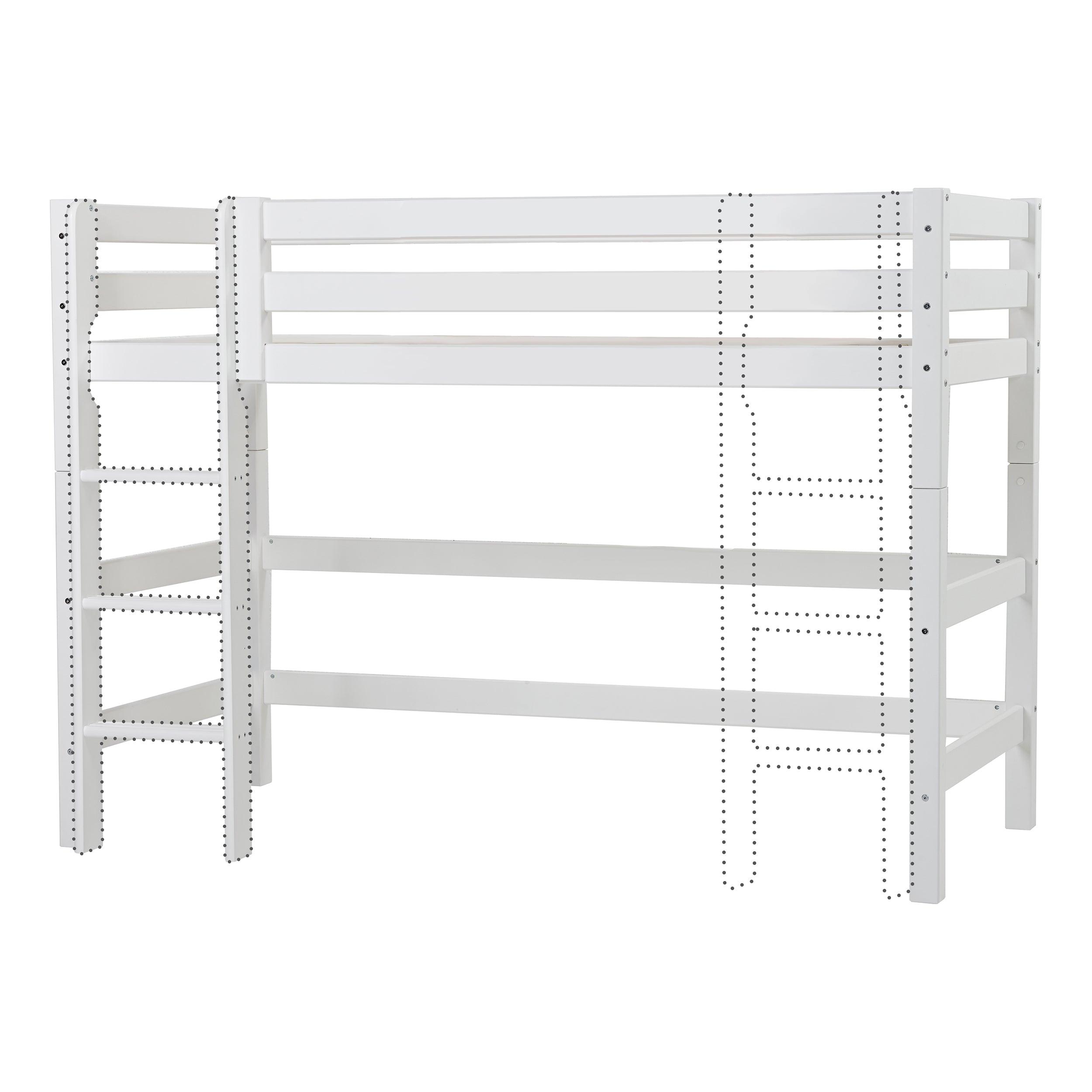 Hoppekids ECO Luxury Escalera para Cama Medio Alta, Blanco