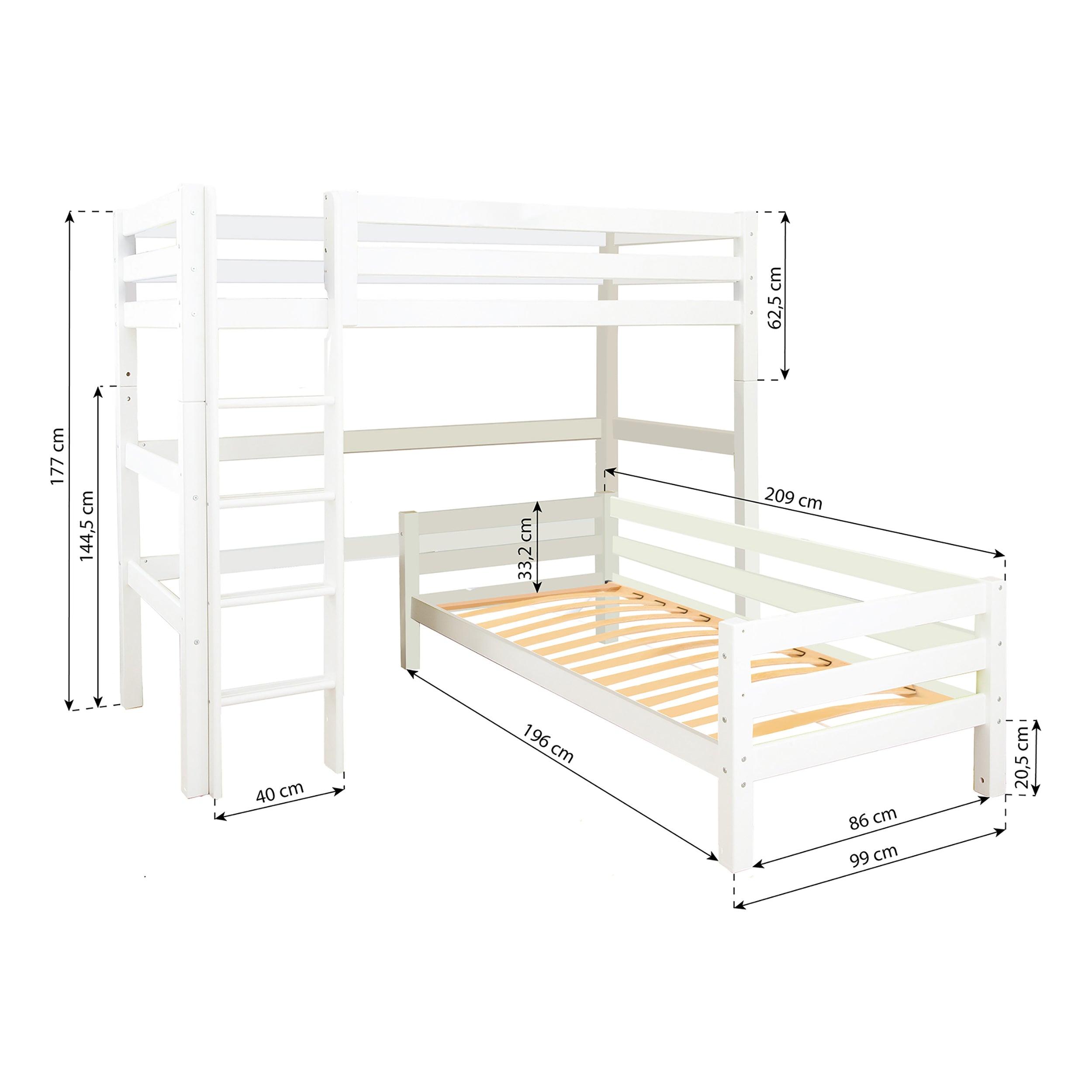 Hoppekids ECO Luxury Bunk Bed Angle Combo
