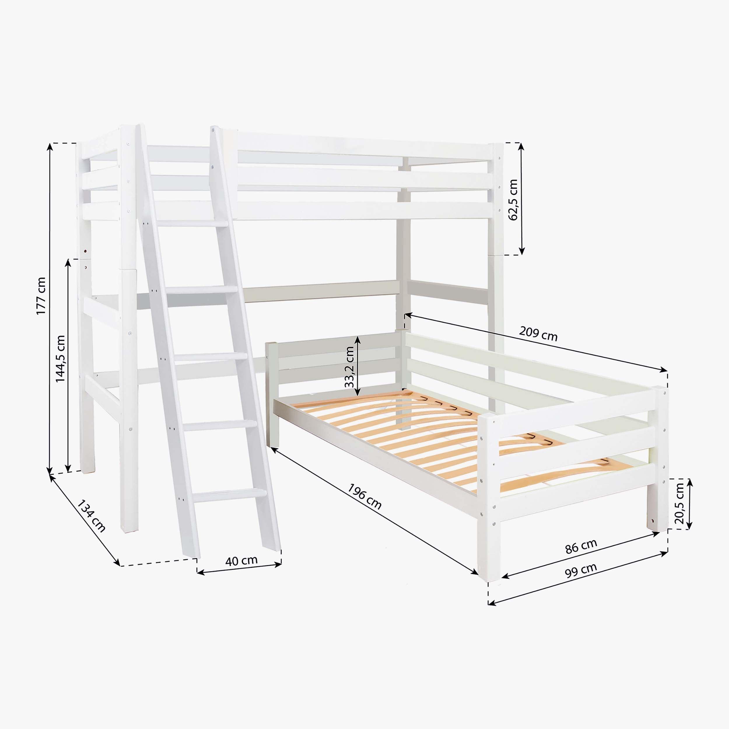 Hoppekids ECO Luxury Bunk Bed Angle Combo