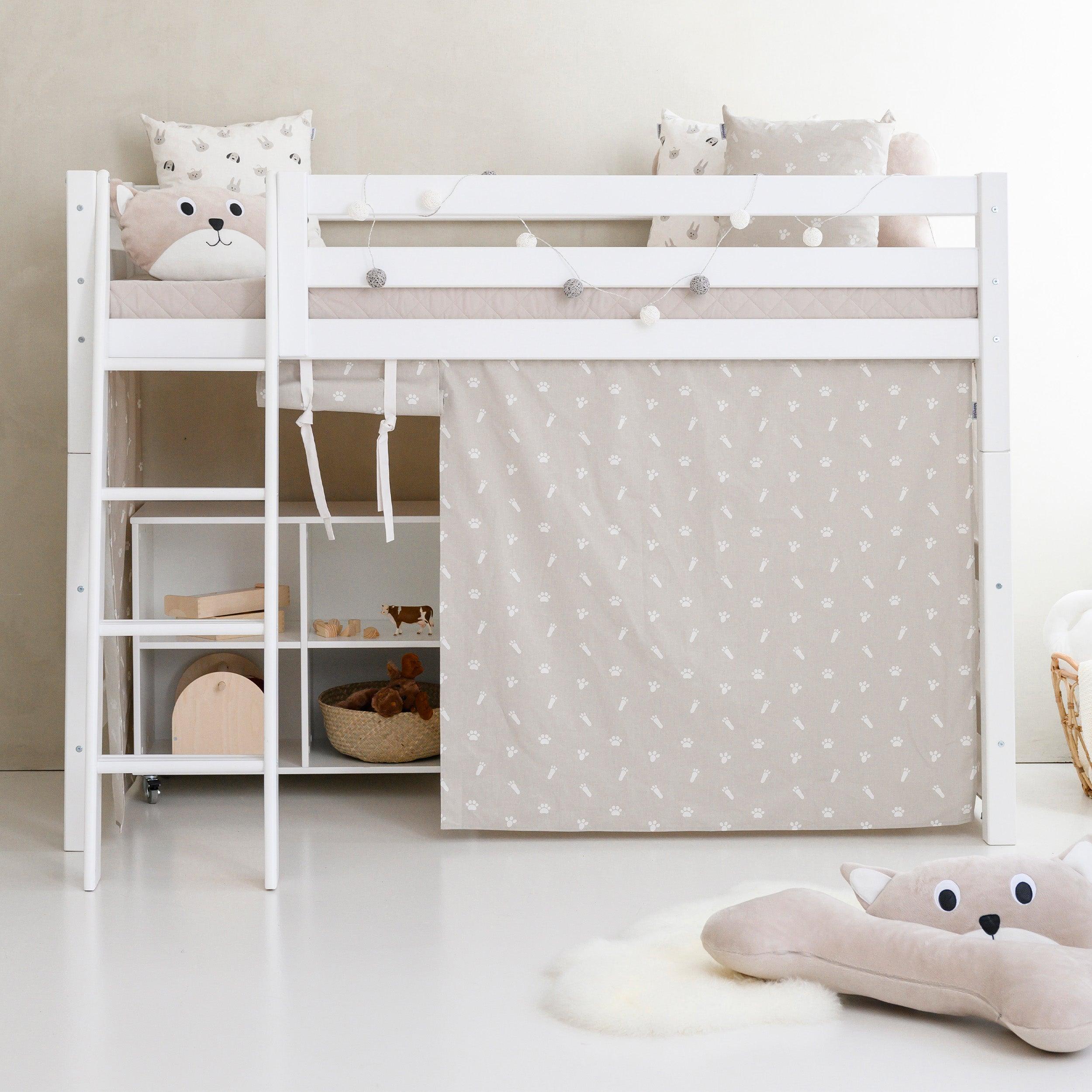 Cortina de cama Hoppekids Pets en Silver Cloud