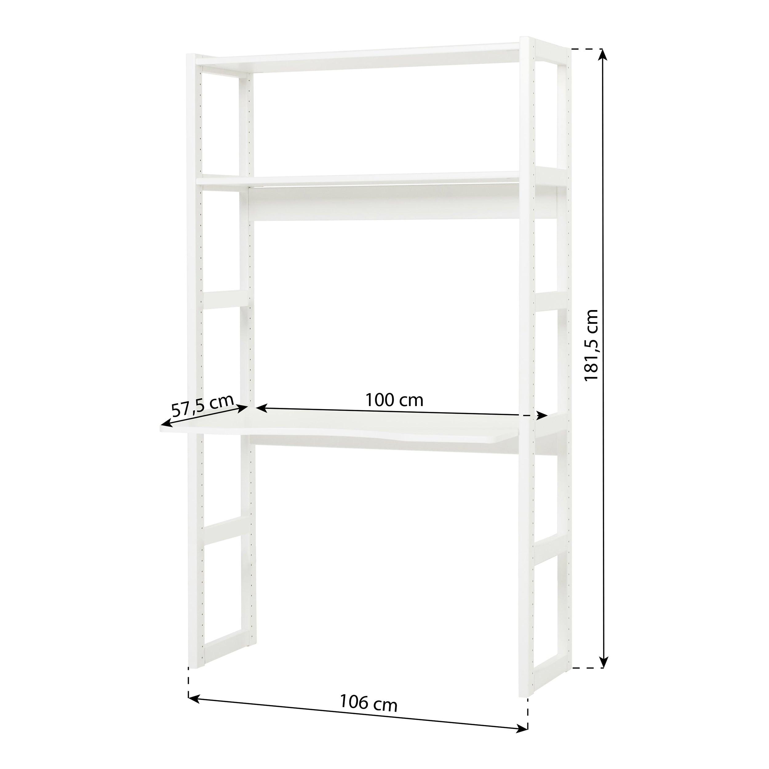 Hoppekids STOREY section with 2 shelves and writing desk