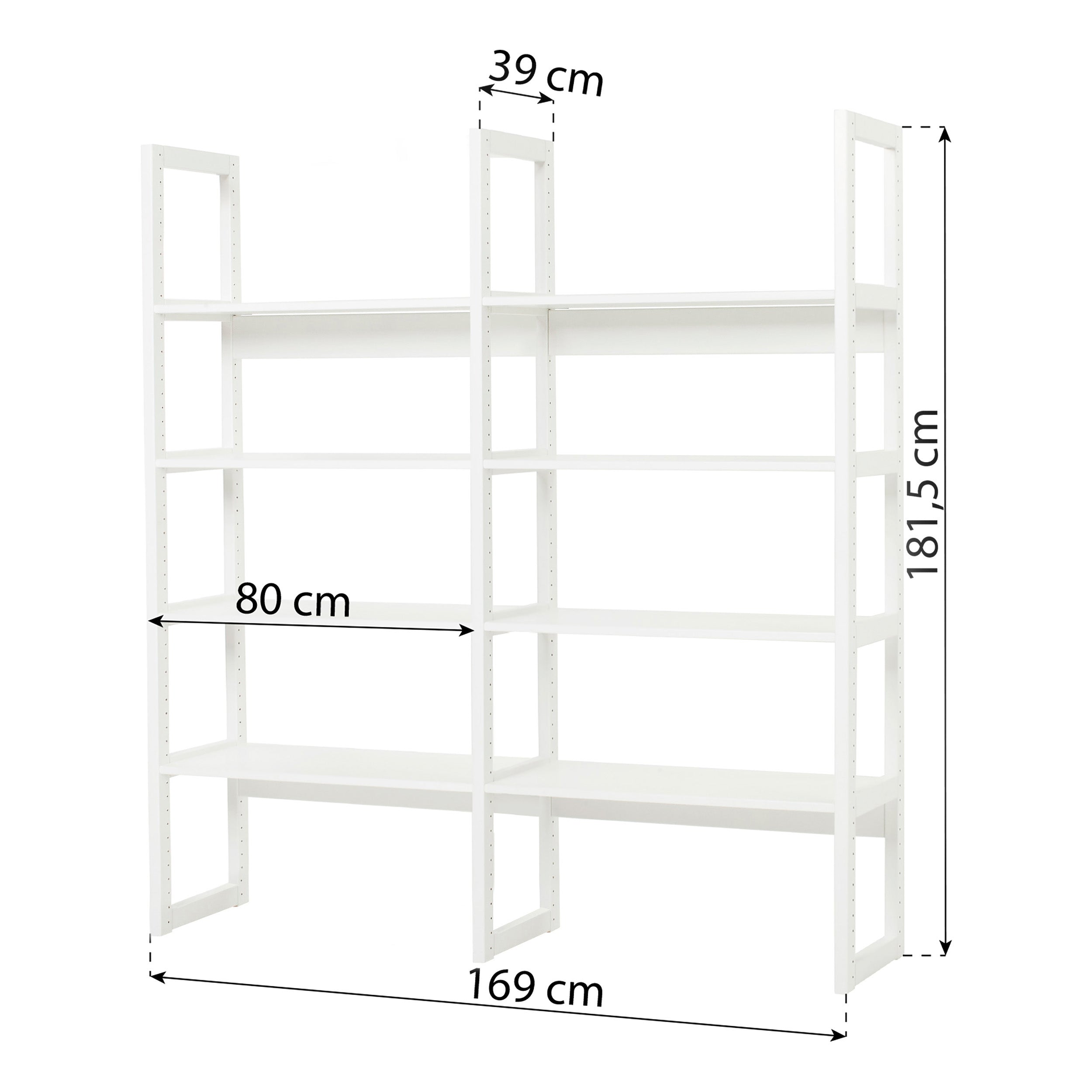 Hoppekids STOREY sektion m. 8 hylder