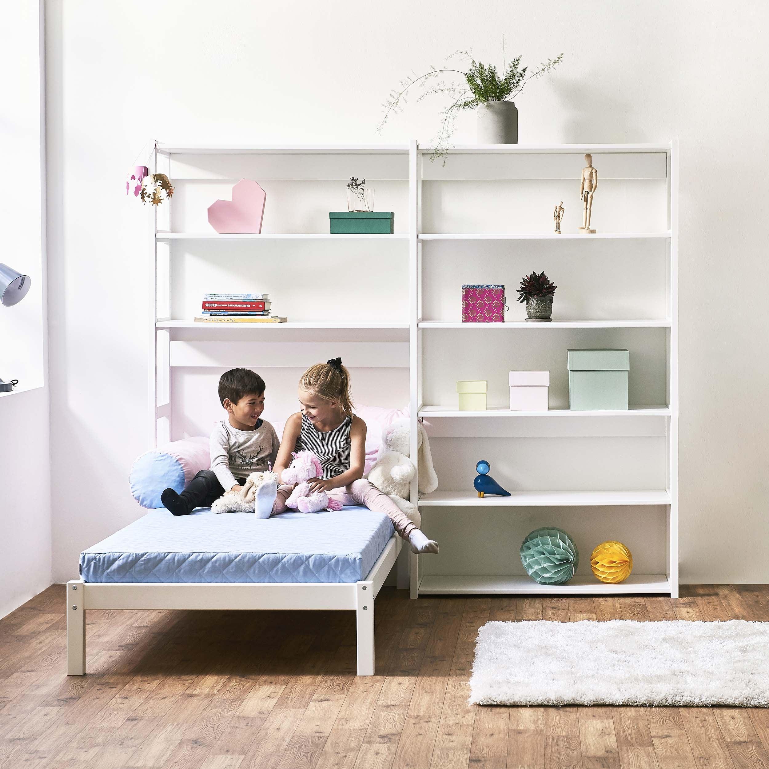 Hoppekids STOREY set with 8 shelves and bed, 70x160 cm
