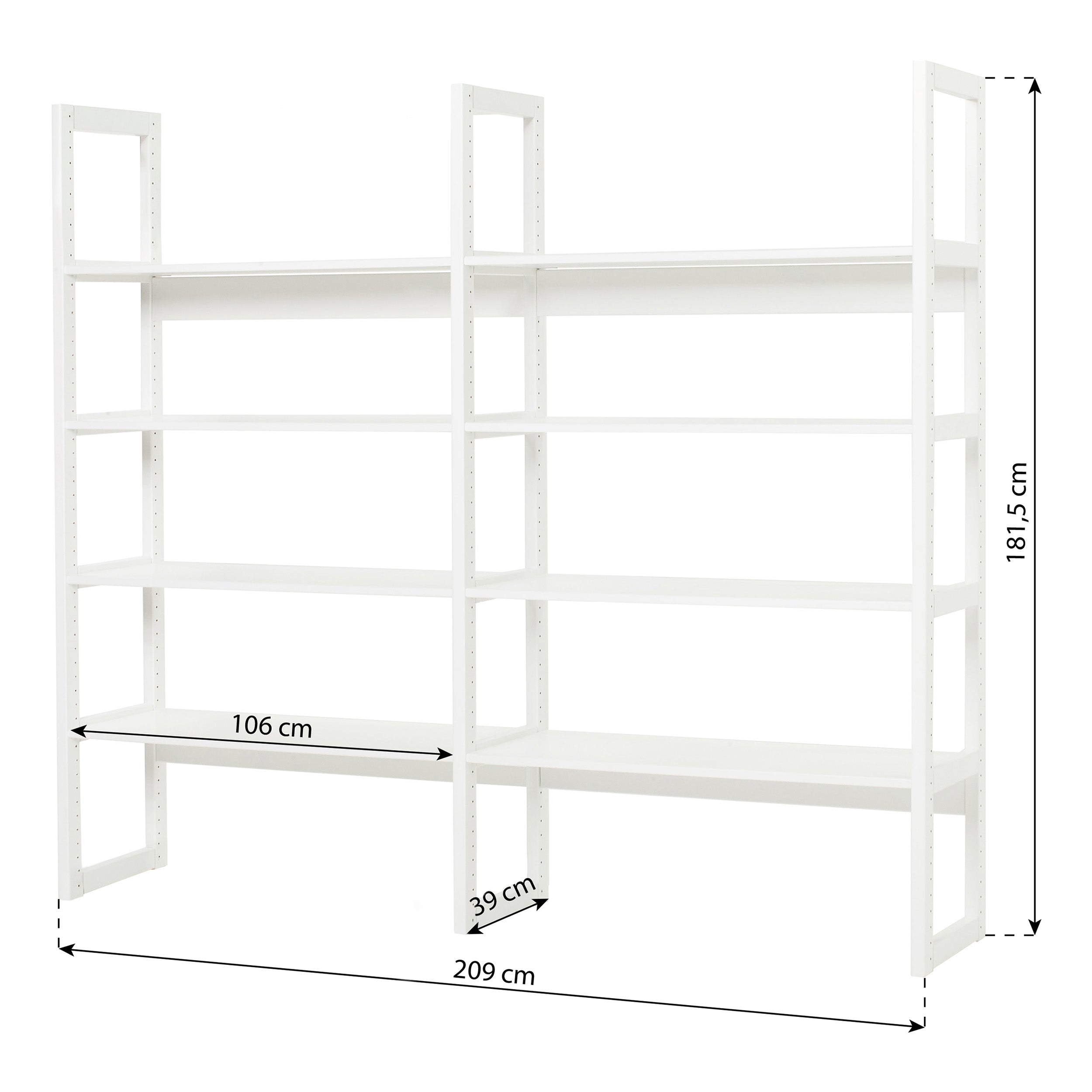 Hoppekids STOREY section with 8 shelves