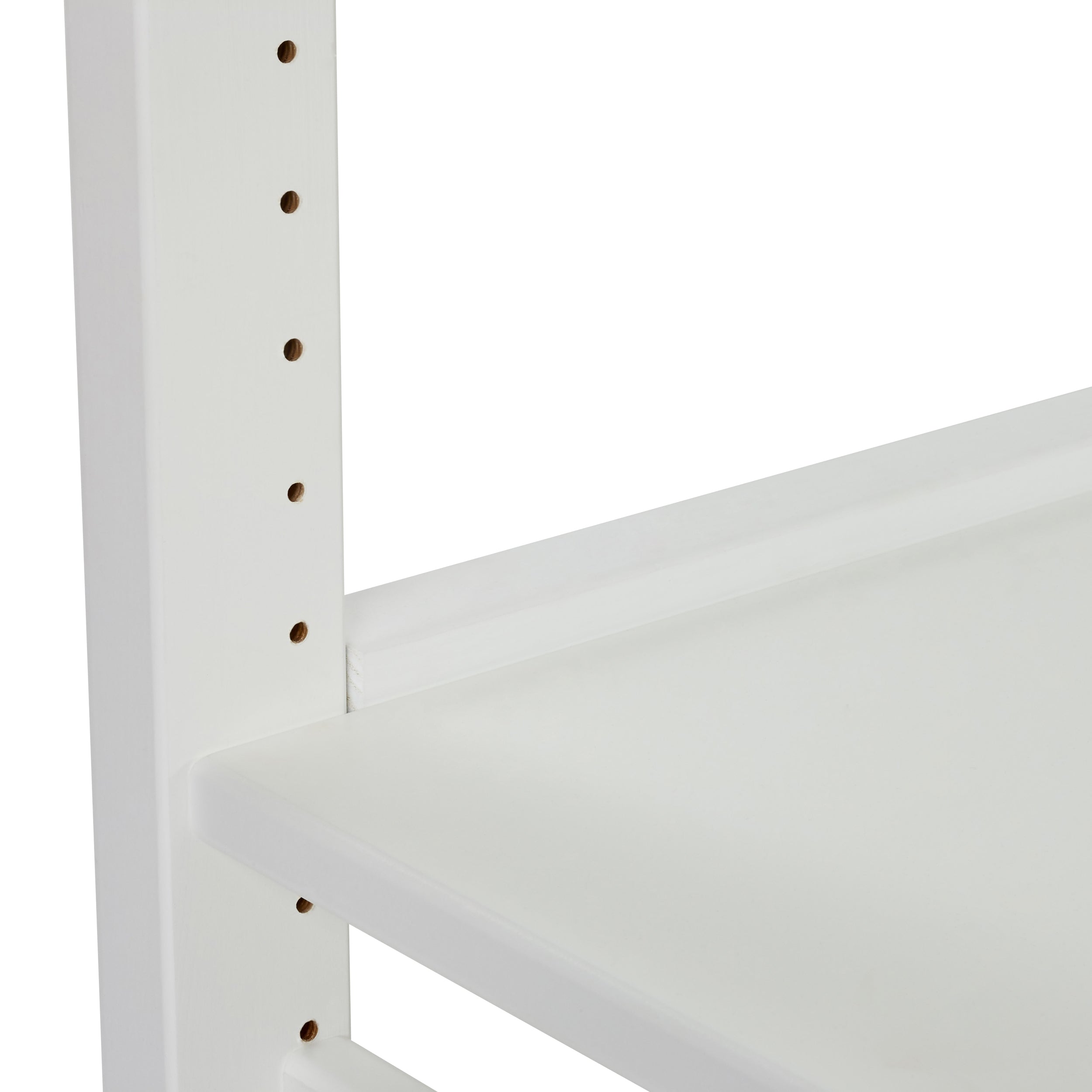 Hoppekids STOREY Regal mit 2 Abschnitten, 4 Regalen, Bett in 70x160 cm und Schreibplatte in 80 cm, Weiß