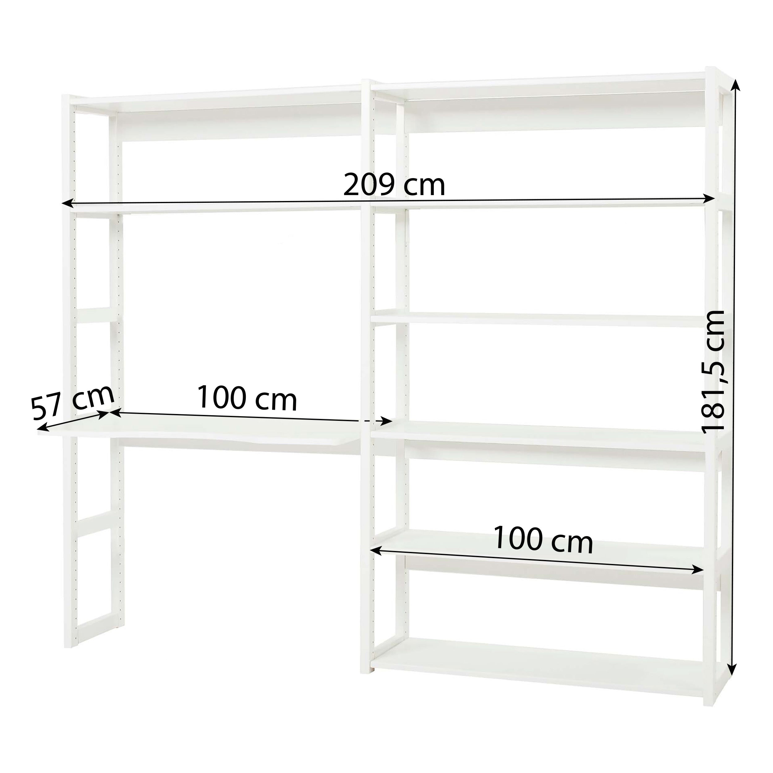 Hoppekids STOREY set with 8 shelves and writing board