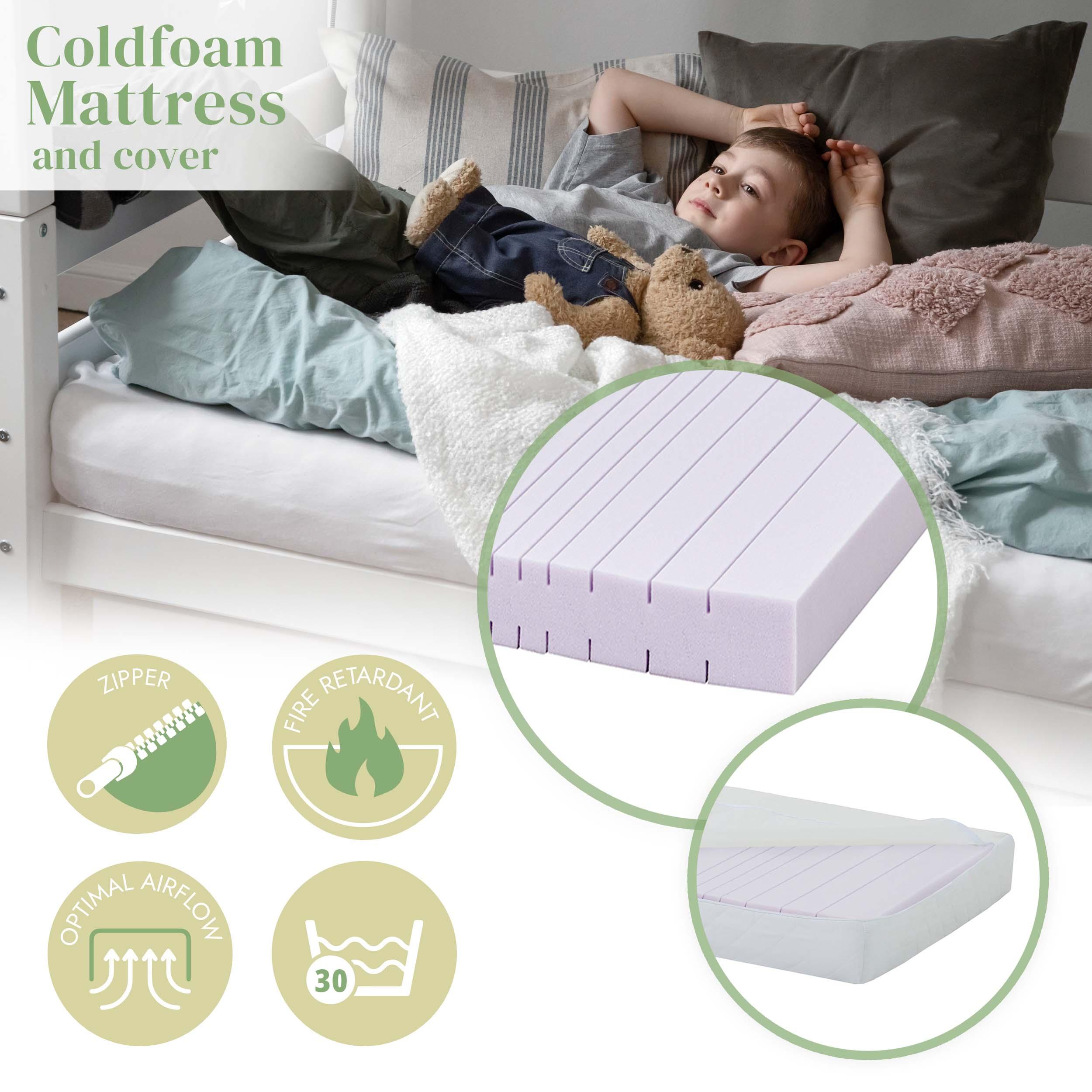 Matelas en mousse froide Hoppekids incluant une housse