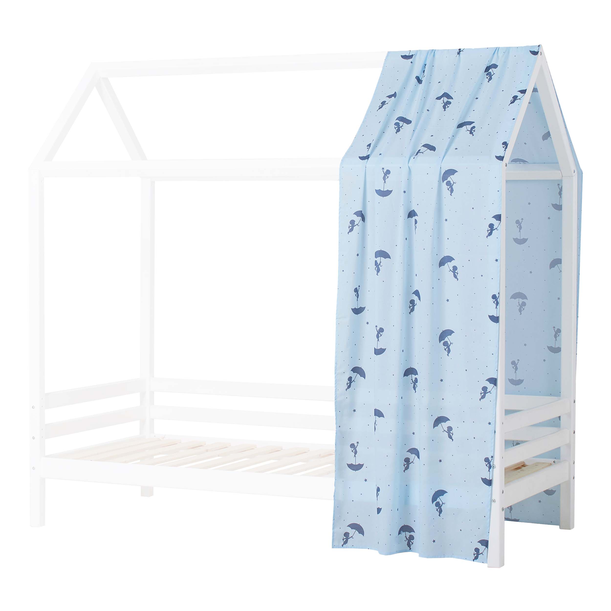 Hoppekids Ole Lukoie Bed Curtain for House Bed, Blue