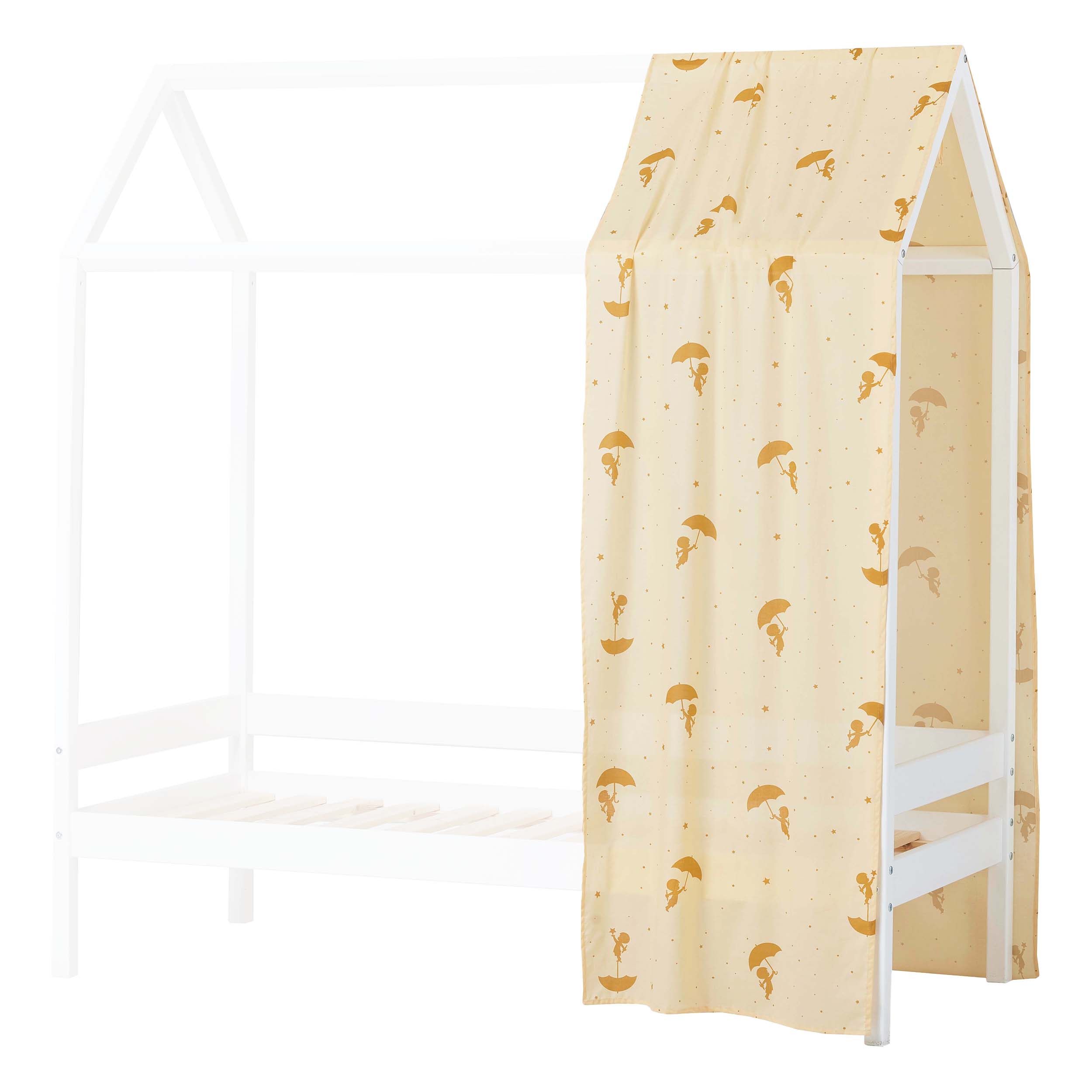 Hoppekids Ole Lukoie Bed Curtain for House Bed, Yellow
