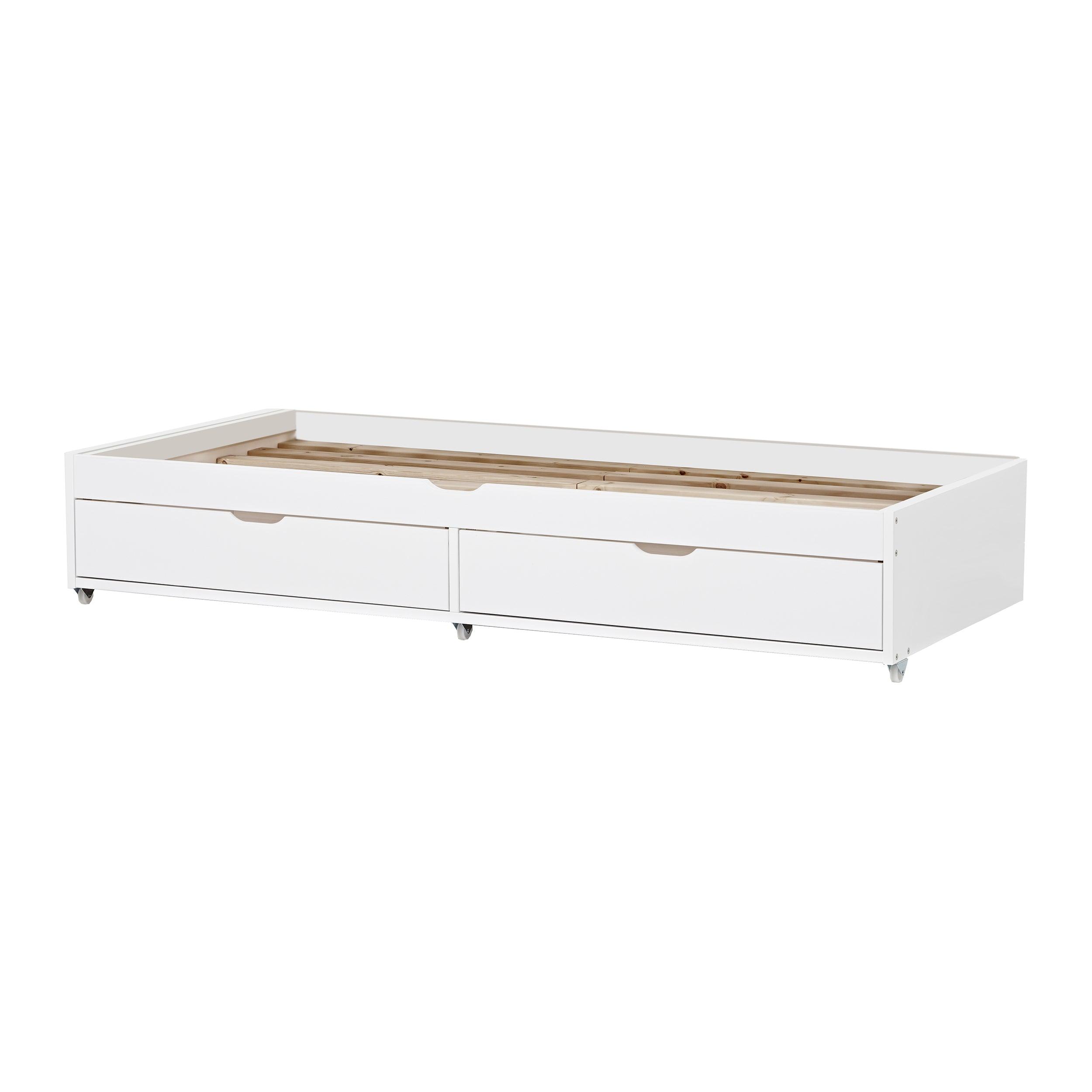 Hoppekids DELUXE 90x190 cm Ausziehbett, Weiß