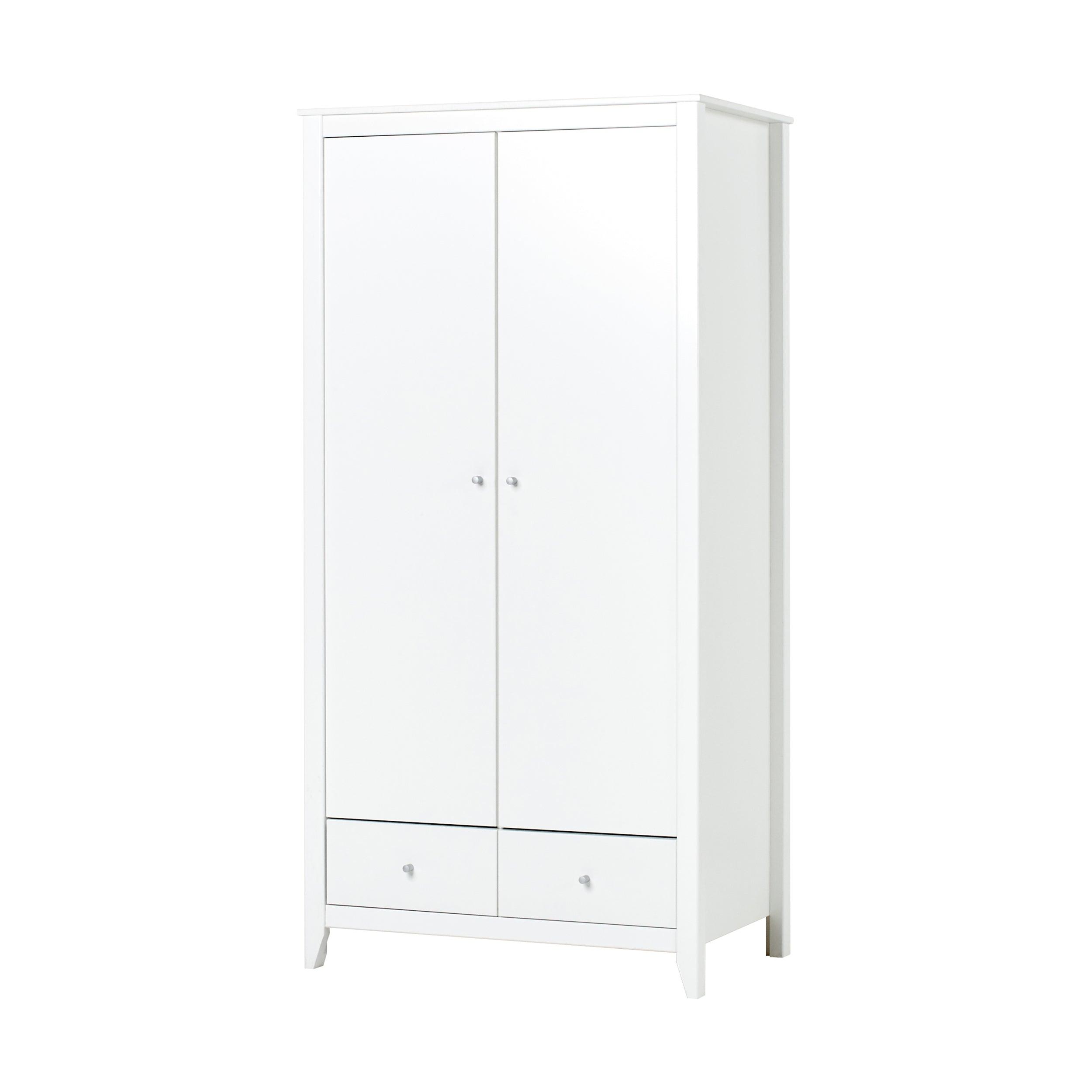 Armoire Hoppekids avec 2 portes et 2 tiroirs, Blanc