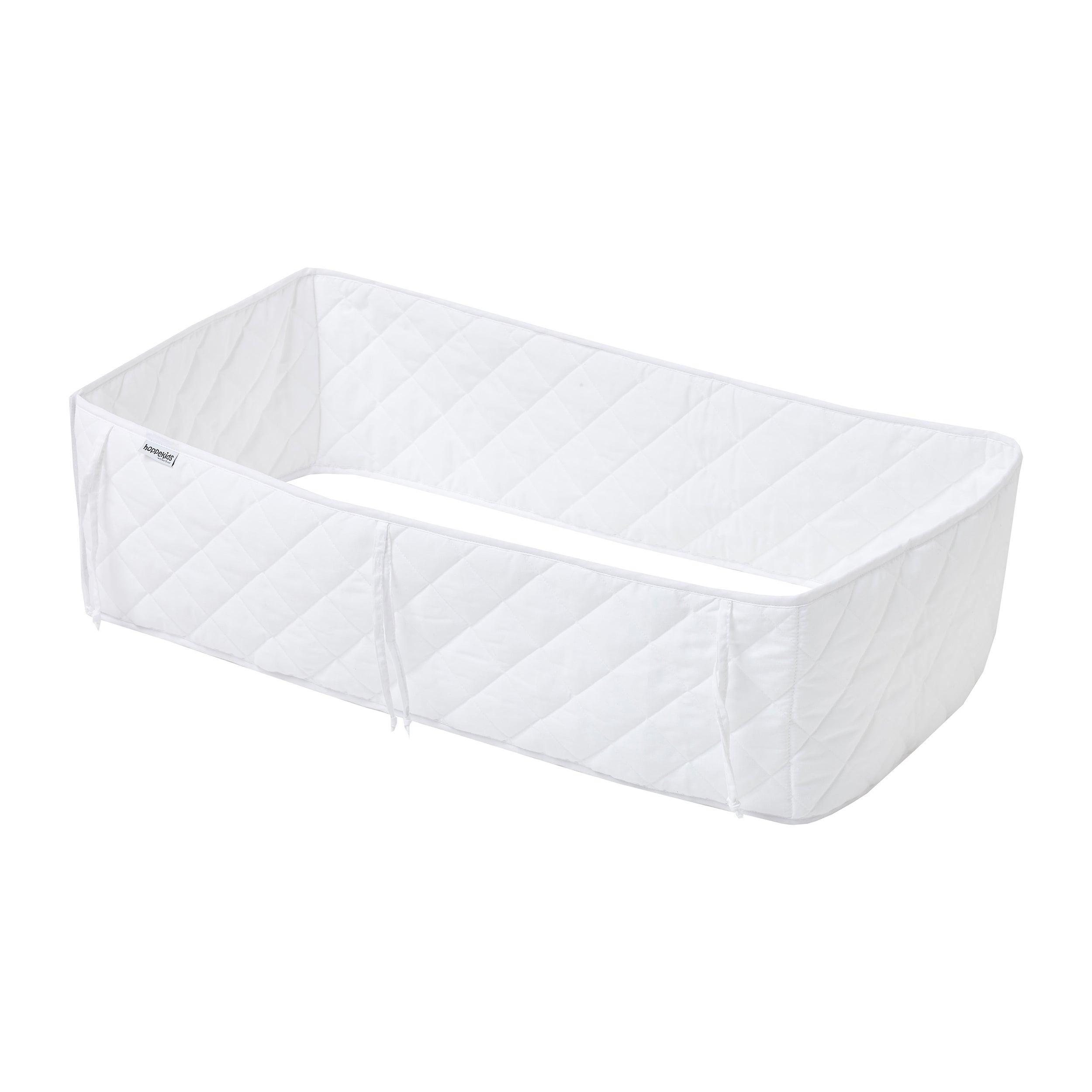 Hoppekids Bordure de lit matelassée 60x120 cm, Blanc