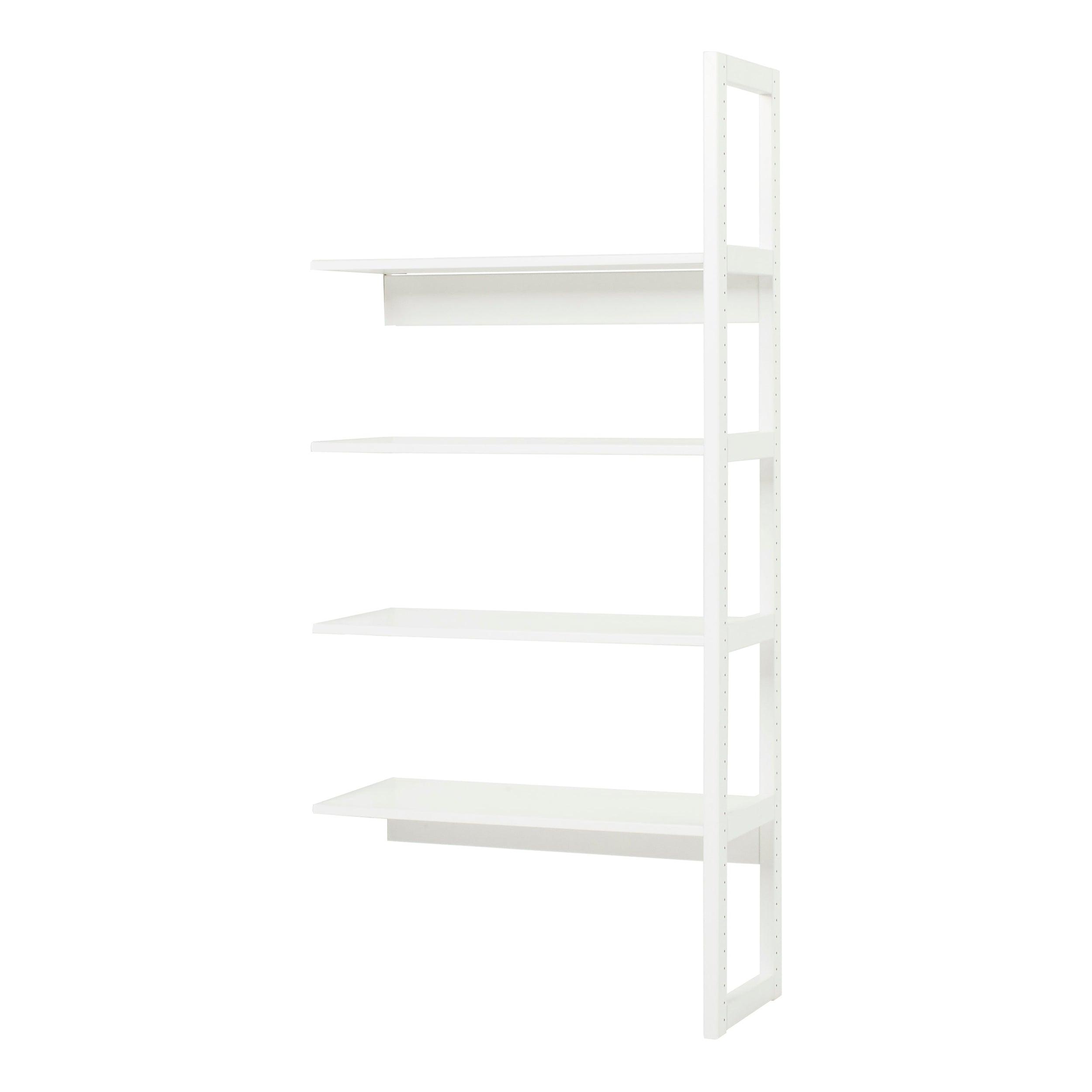 Hoppekids STOREY half section with 4 shelves, 80 cm, White