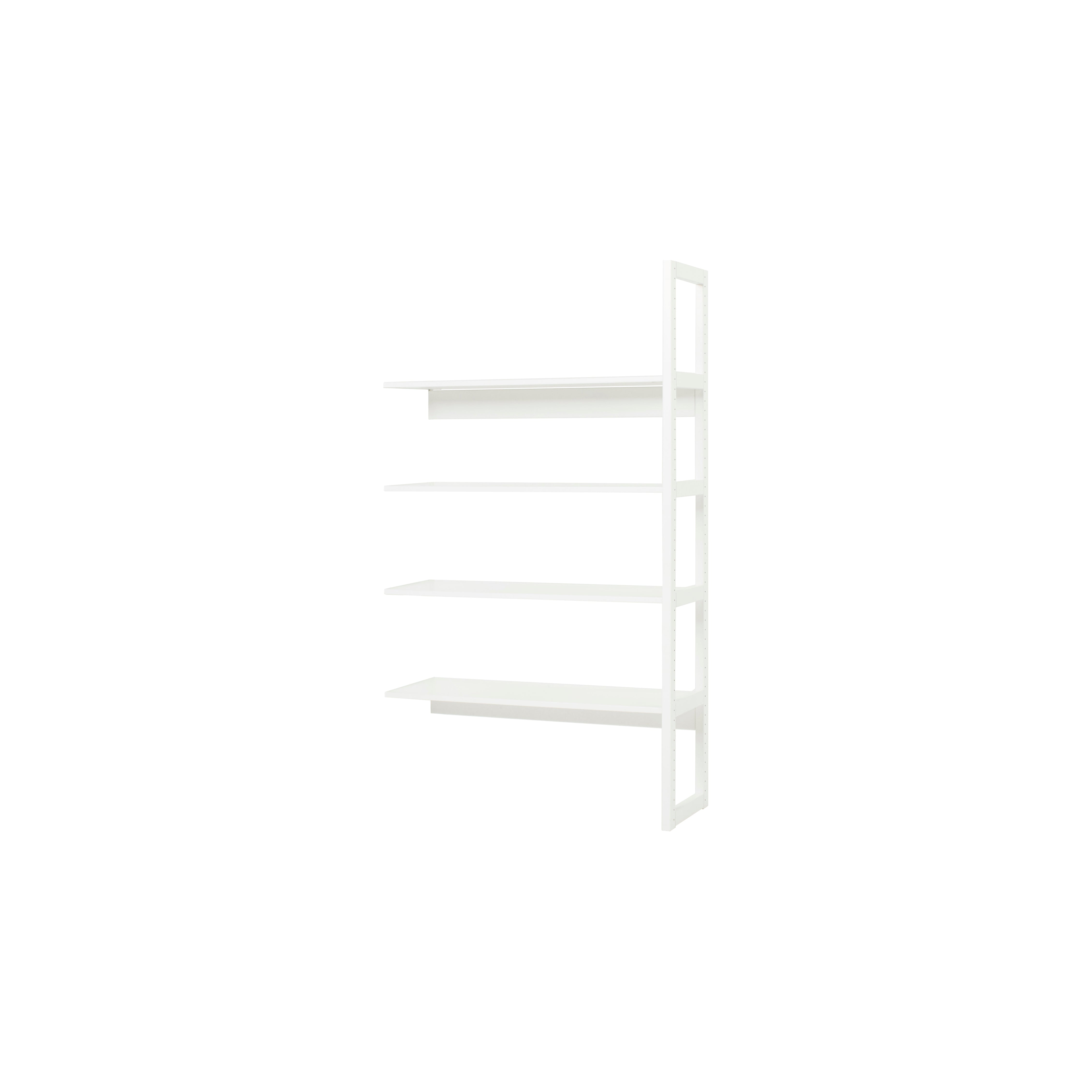 Hoppekids STOREY half section with 4 shelves, 80 cm, White